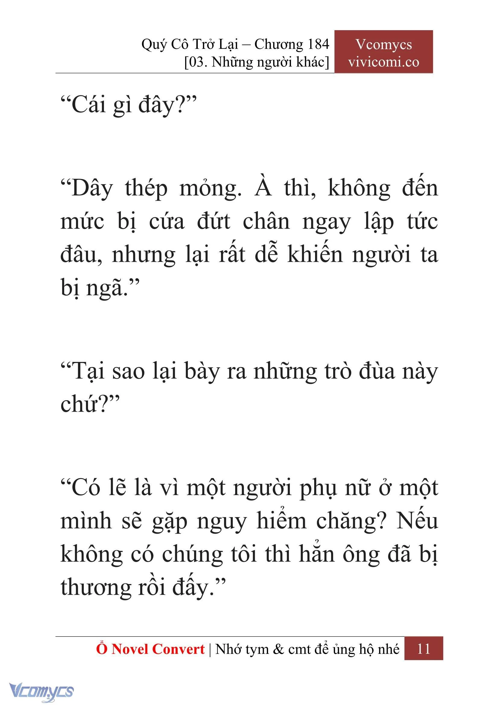 [Novel] Quý Cô Trở Lại Chapter  184 - 13