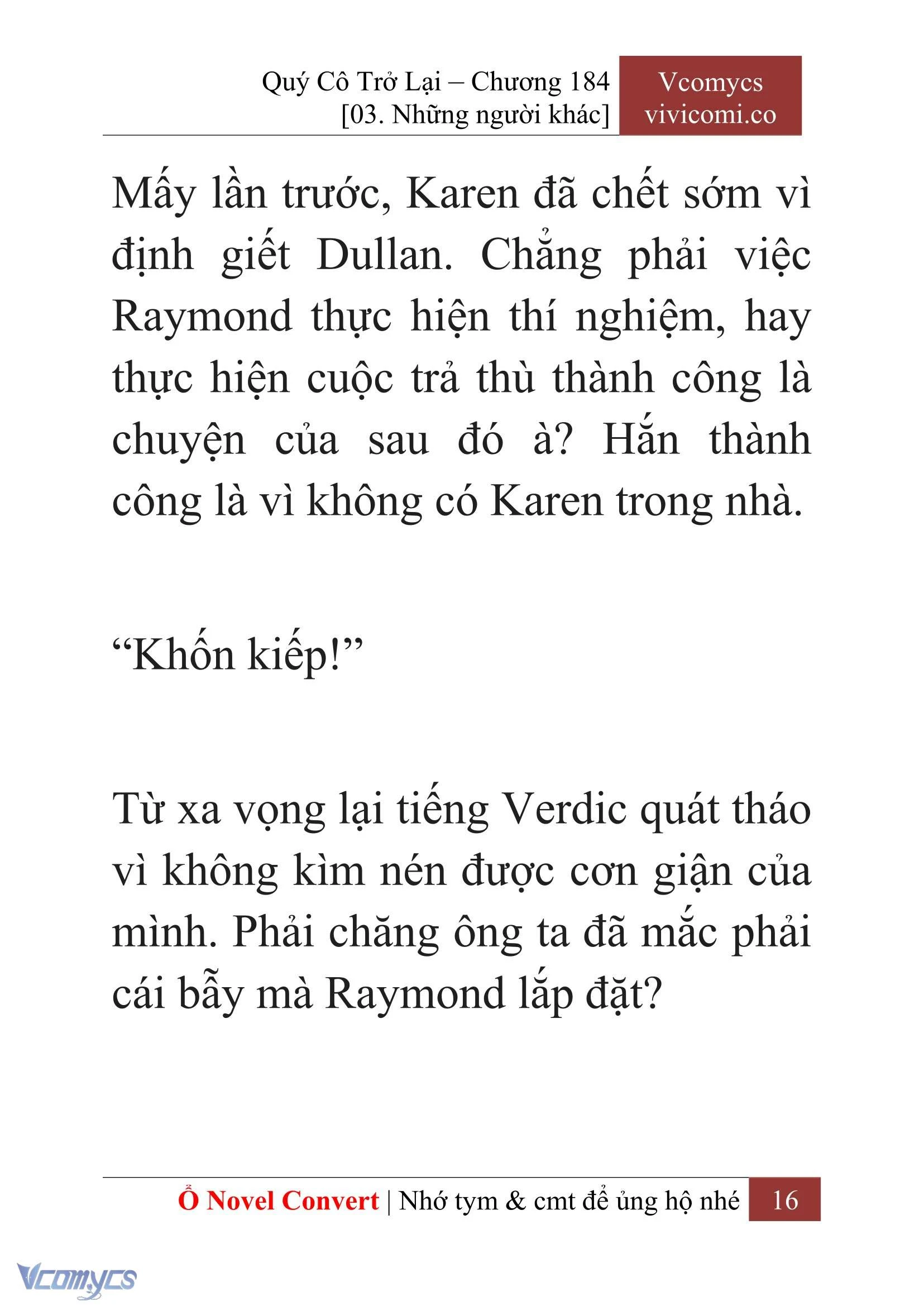 [Novel] Quý Cô Trở Lại Chapter  184 - 18