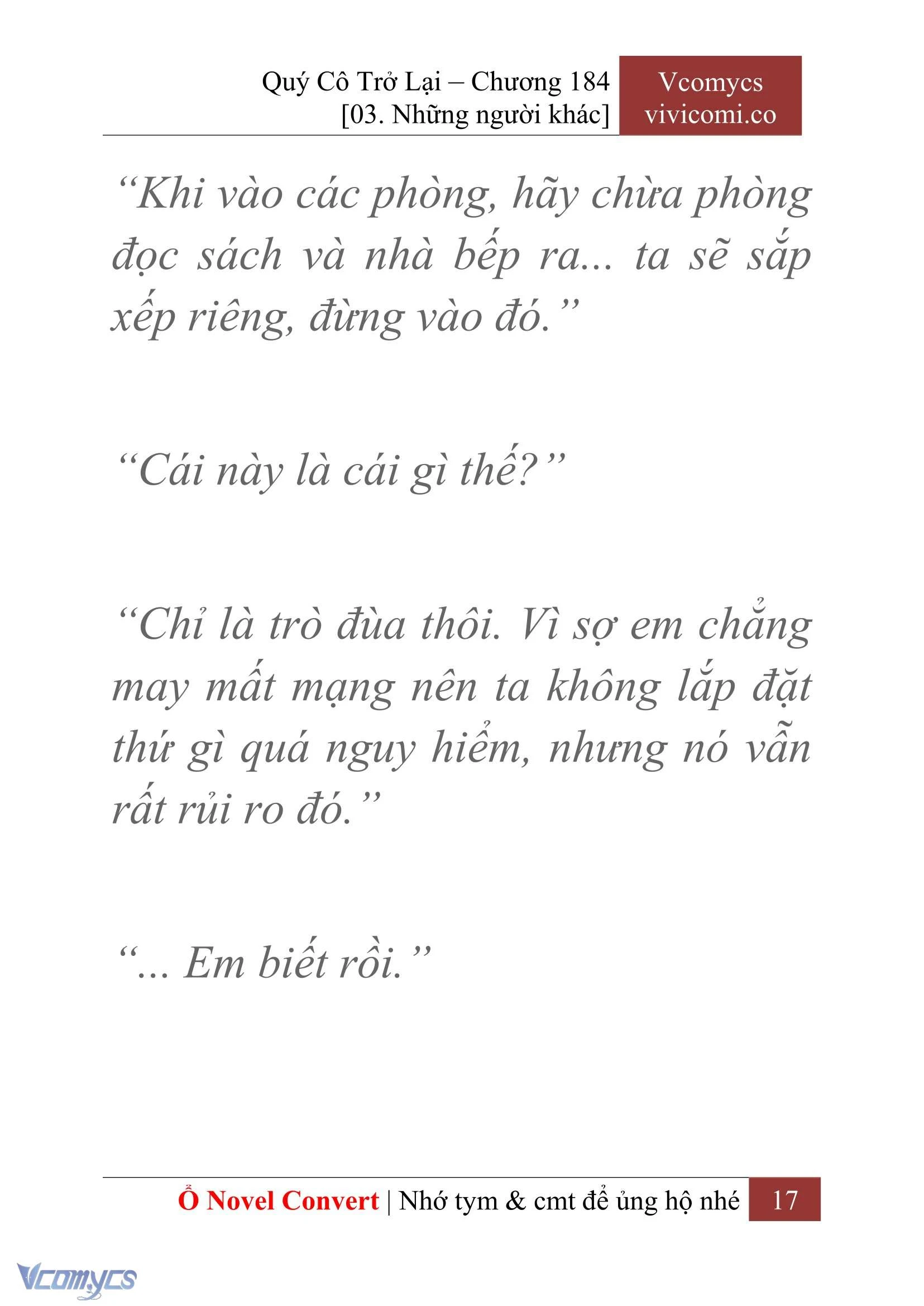 [Novel] Quý Cô Trở Lại Chapter  184 - 19