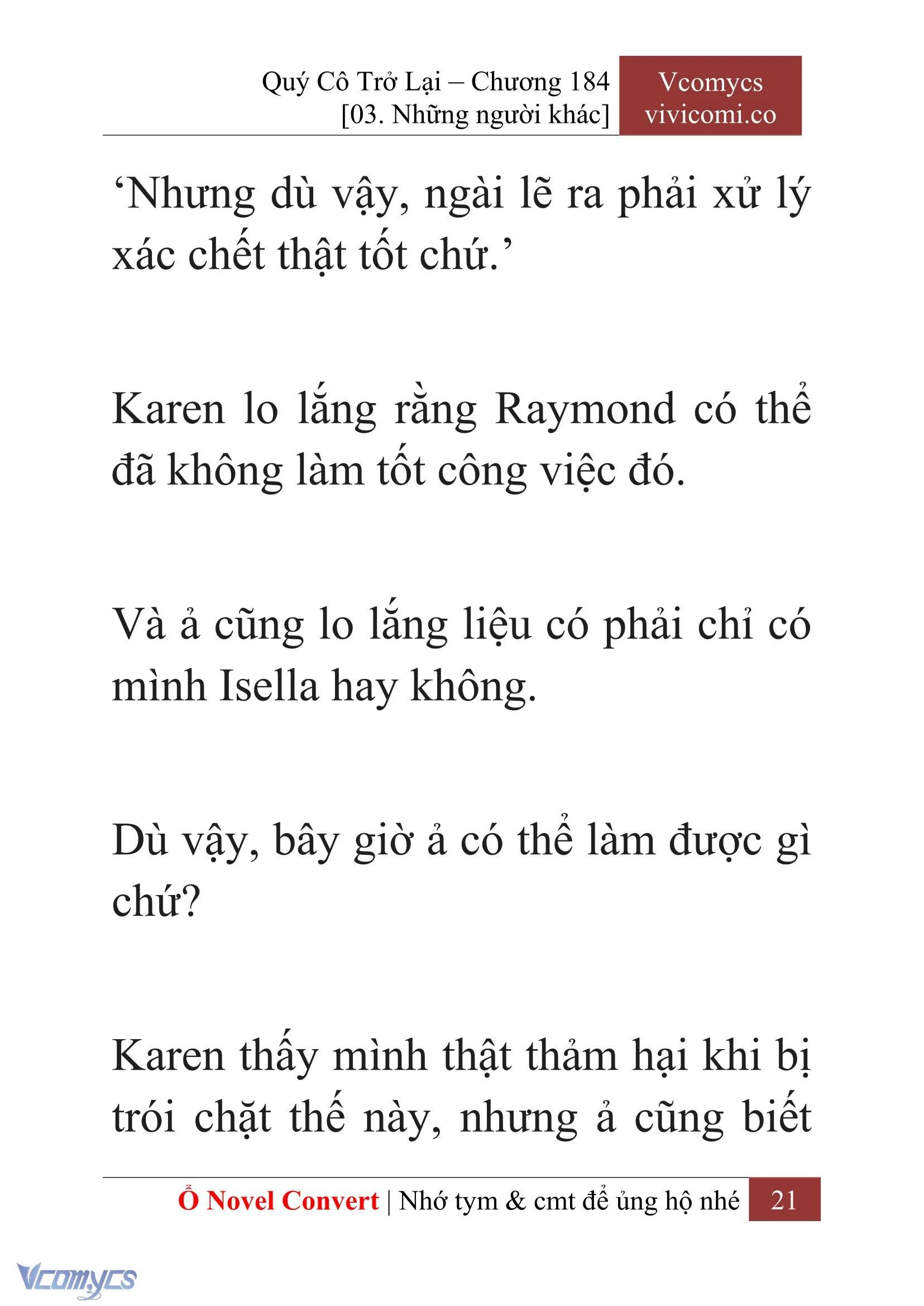 [Novel] Quý Cô Trở Lại Chapter  184 - 23