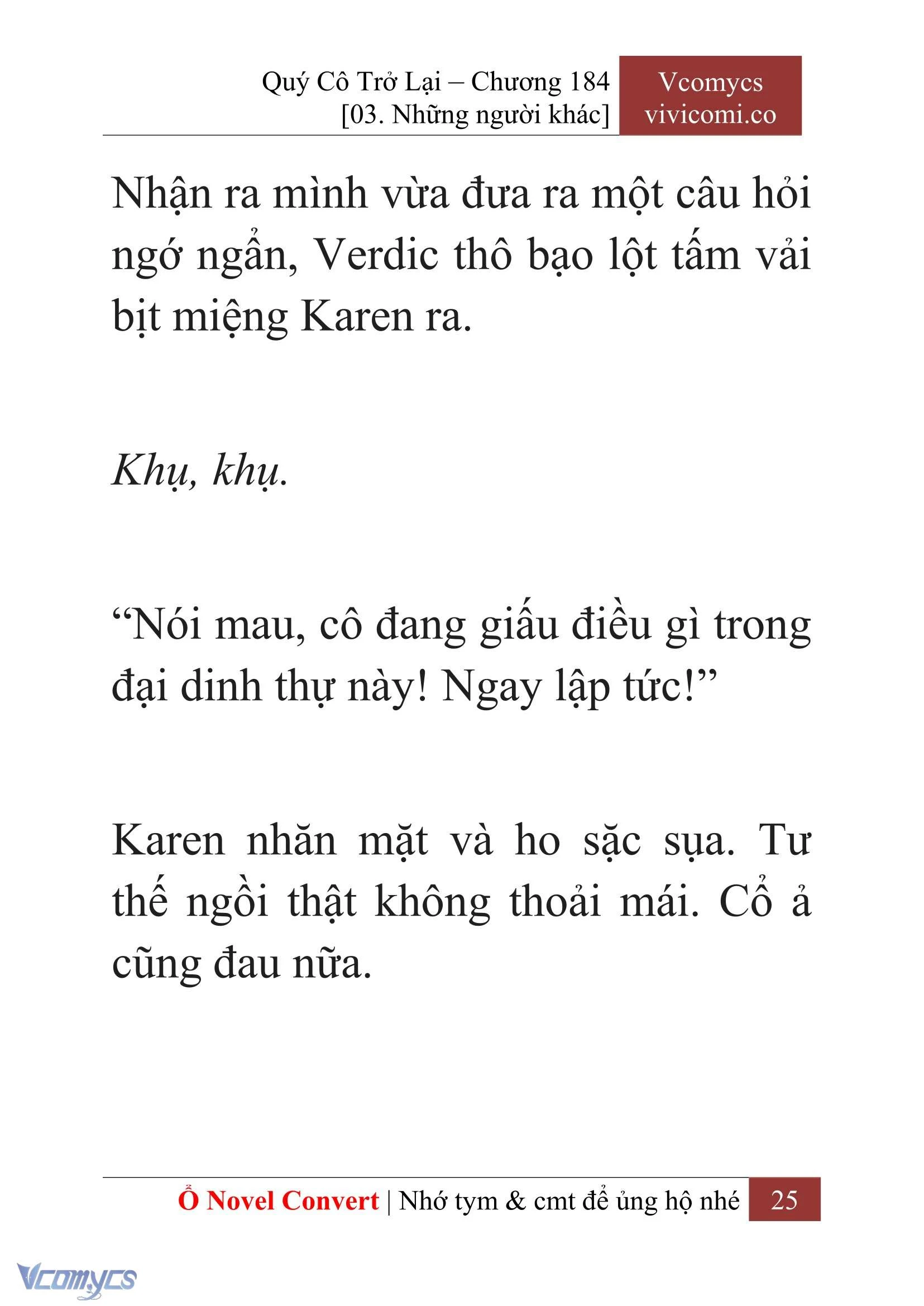[Novel] Quý Cô Trở Lại Chapter  184 - 27