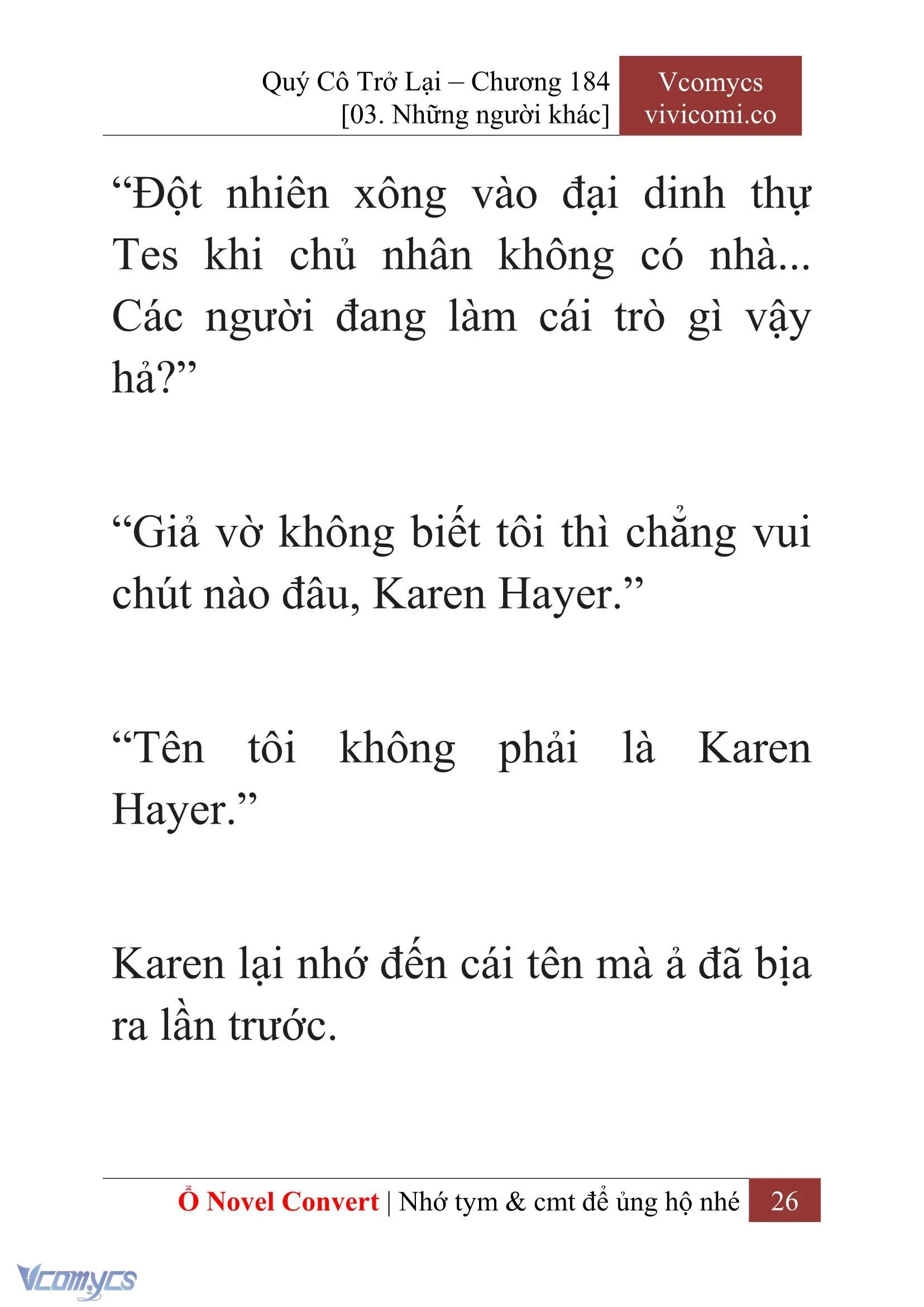 [Novel] Quý Cô Trở Lại Chapter  184 - 28