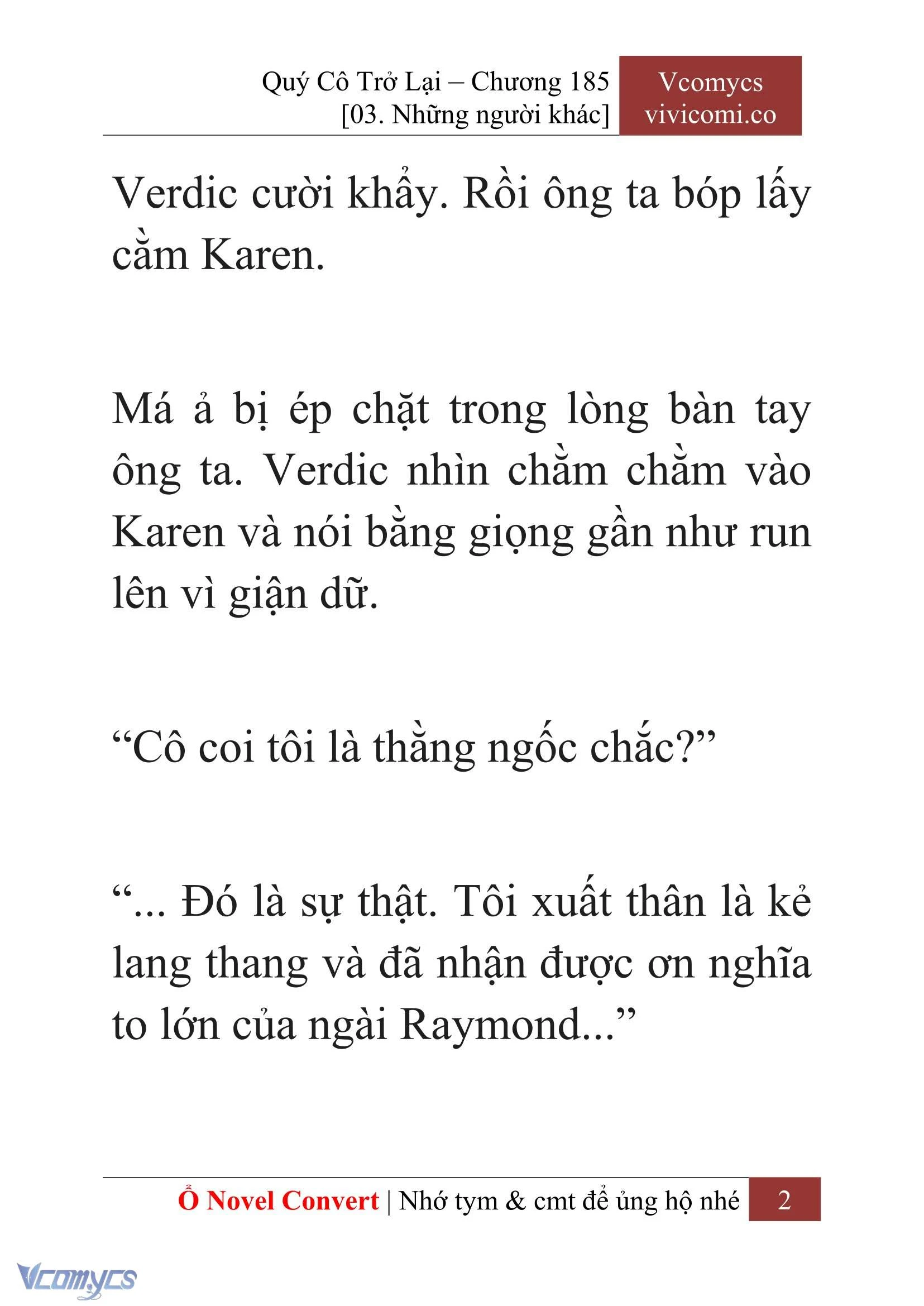 [Novel] Quý Cô Trở Lại Chapter  185 - 4