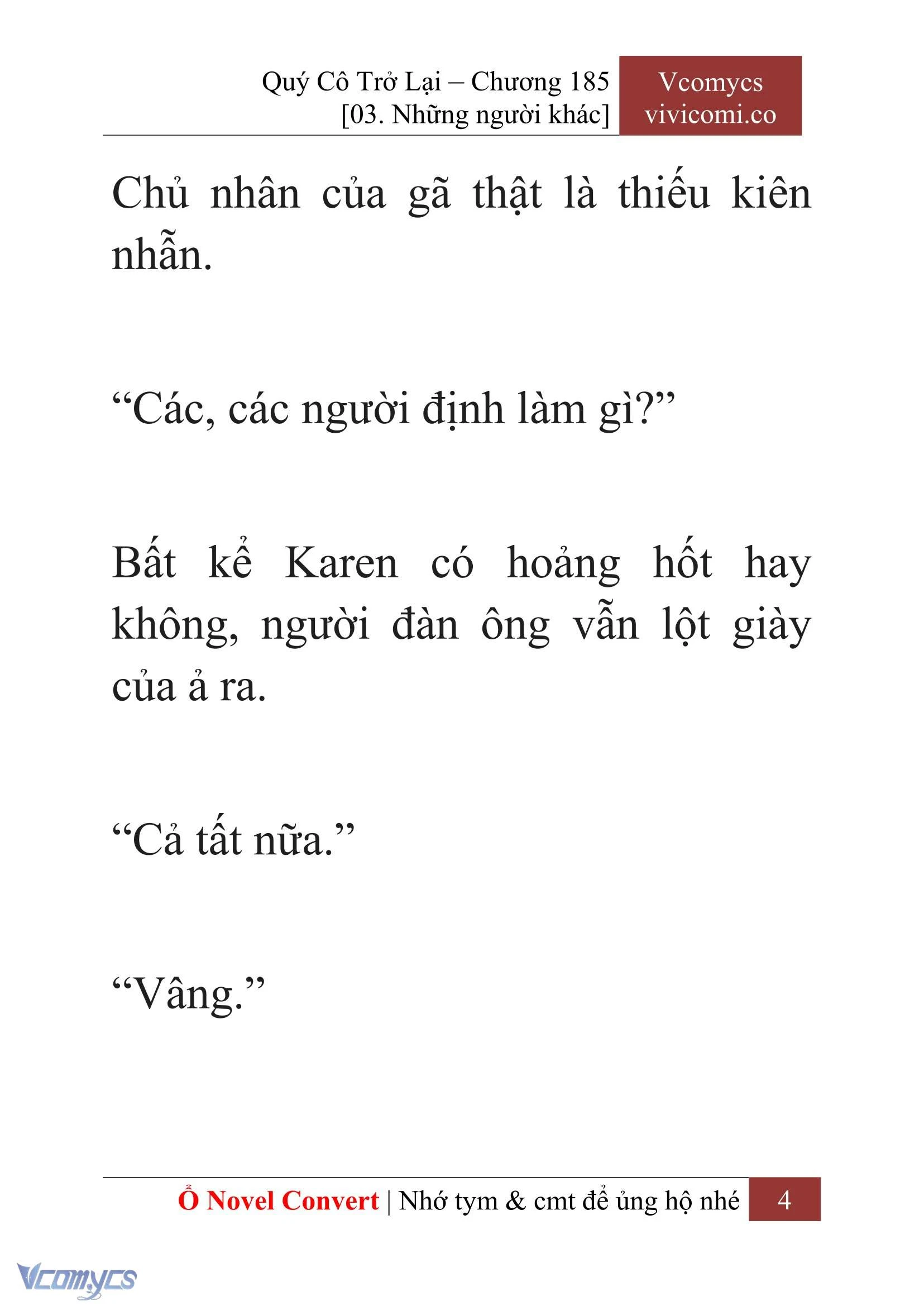 [Novel] Quý Cô Trở Lại Chapter  185 - 6