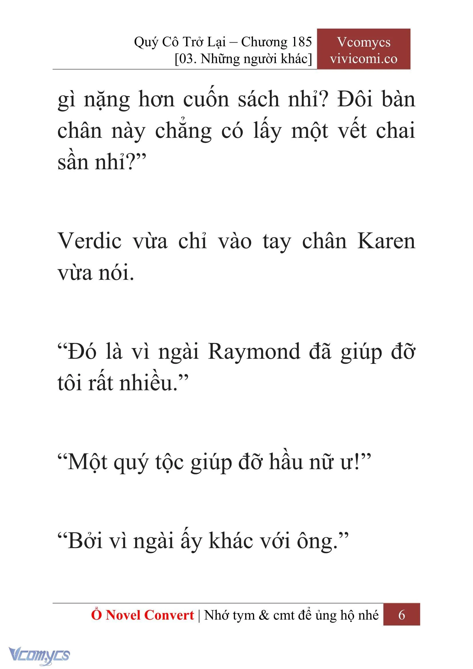 [Novel] Quý Cô Trở Lại Chapter  185 - 8