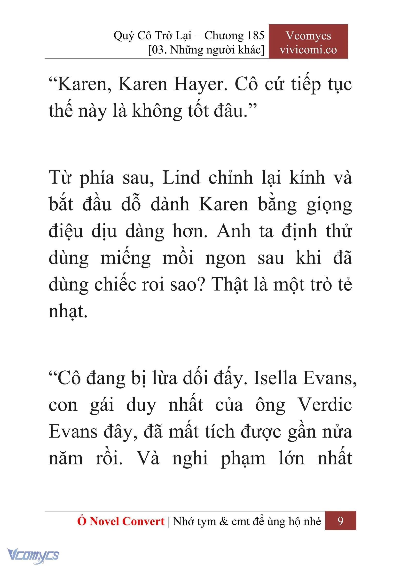 [Novel] Quý Cô Trở Lại Chapter  185 - 11