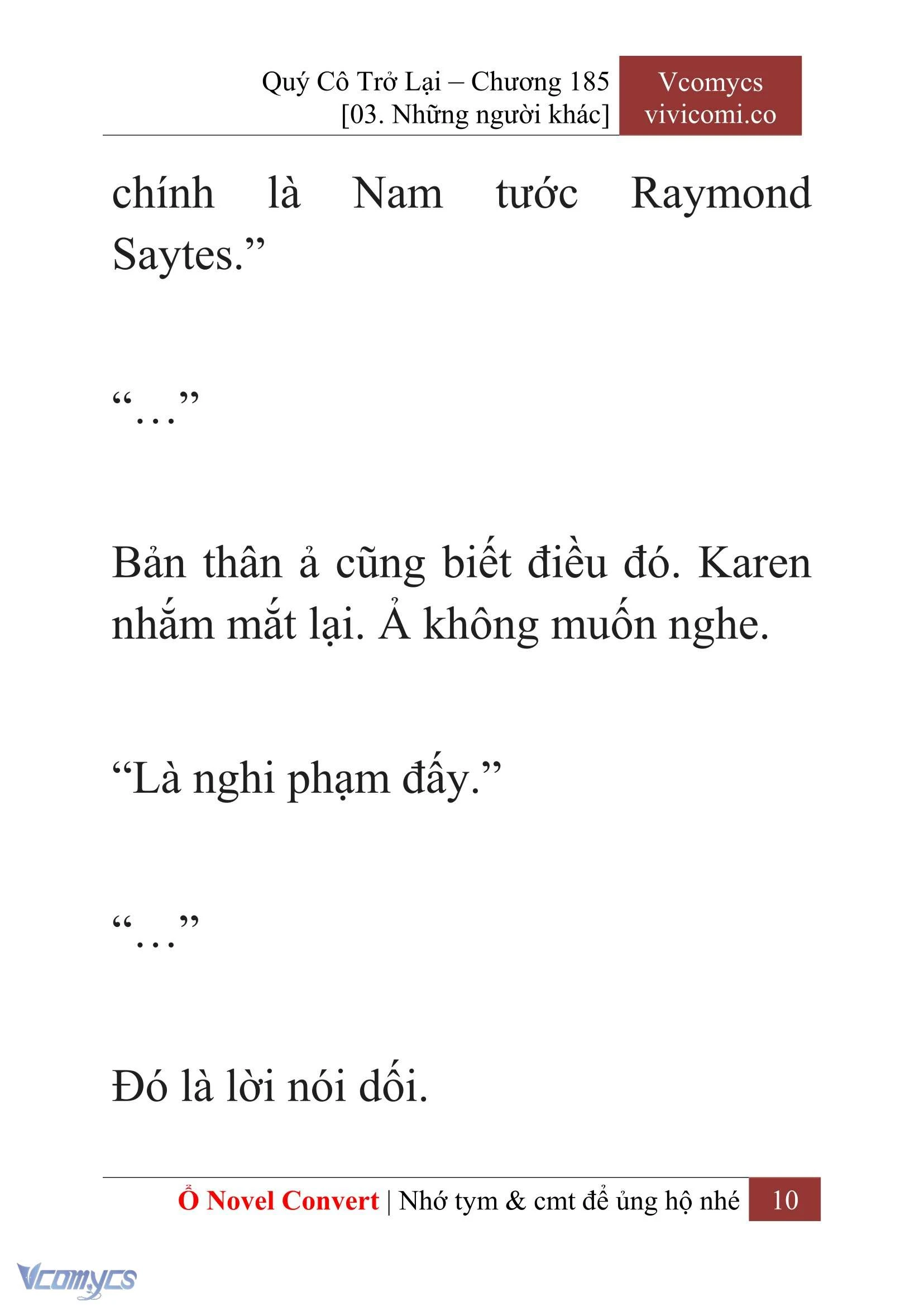 [Novel] Quý Cô Trở Lại Chapter  185 - 12