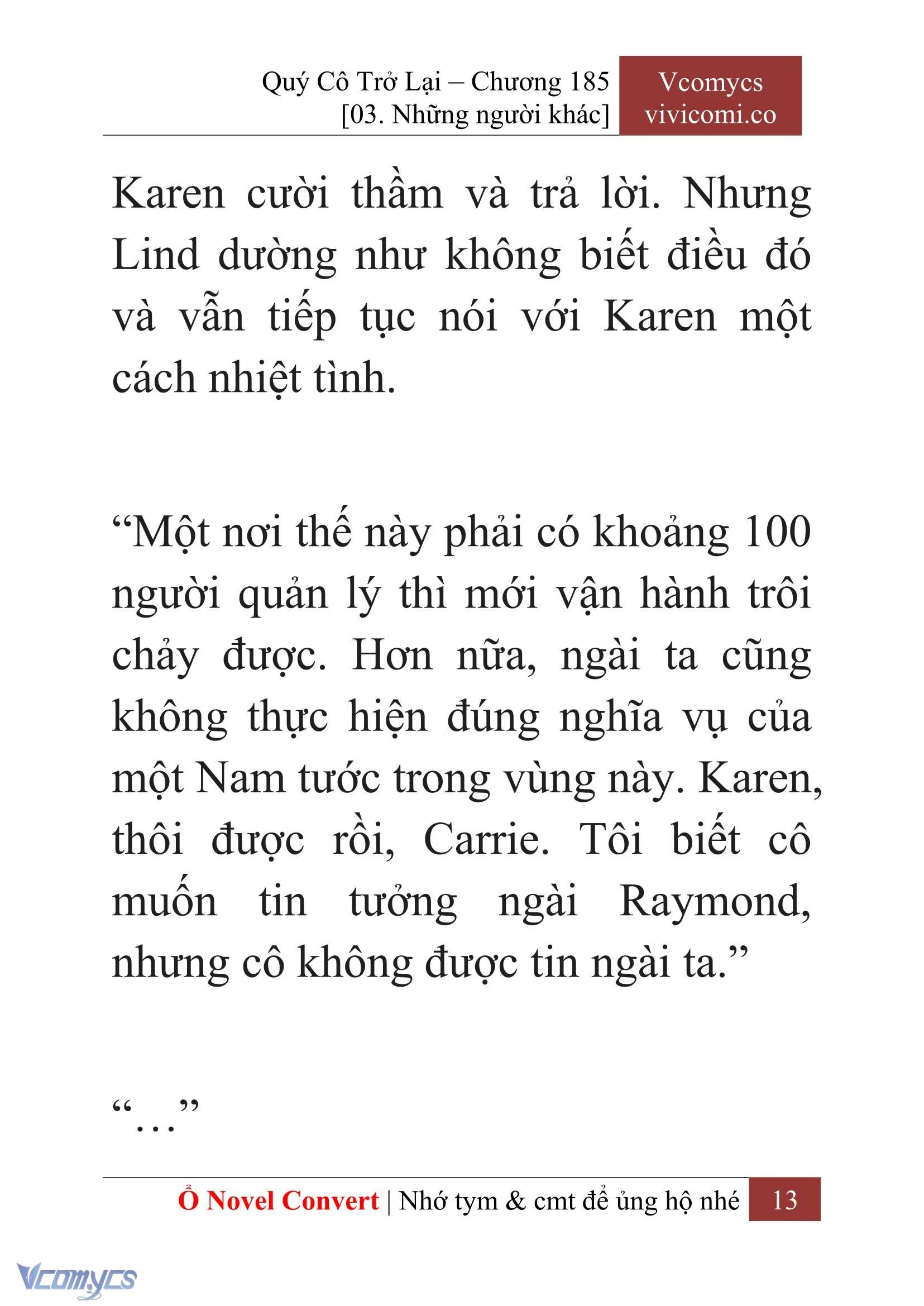 [Novel] Quý Cô Trở Lại Chapter  185 - 15