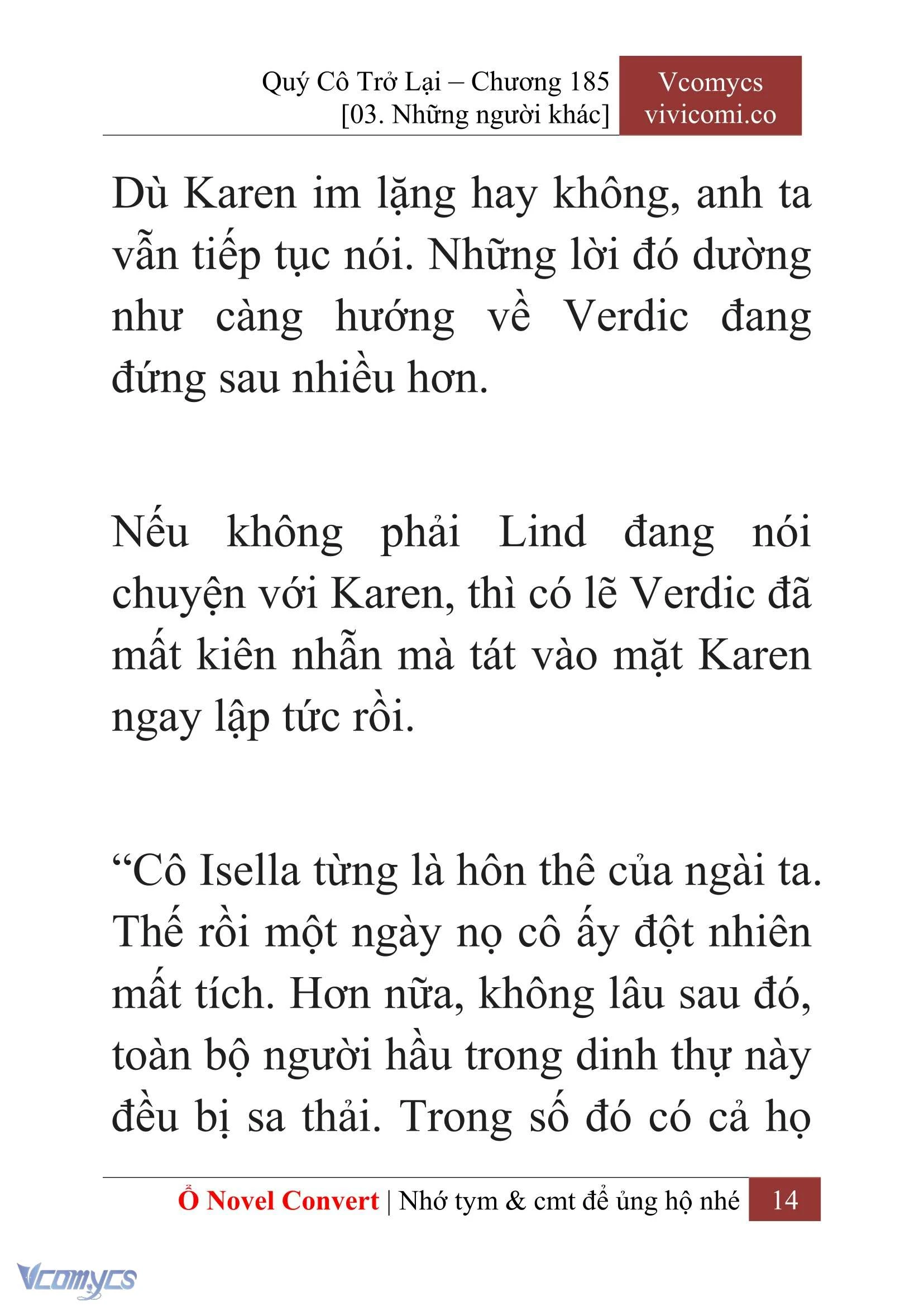 [Novel] Quý Cô Trở Lại Chapter  185 - 16