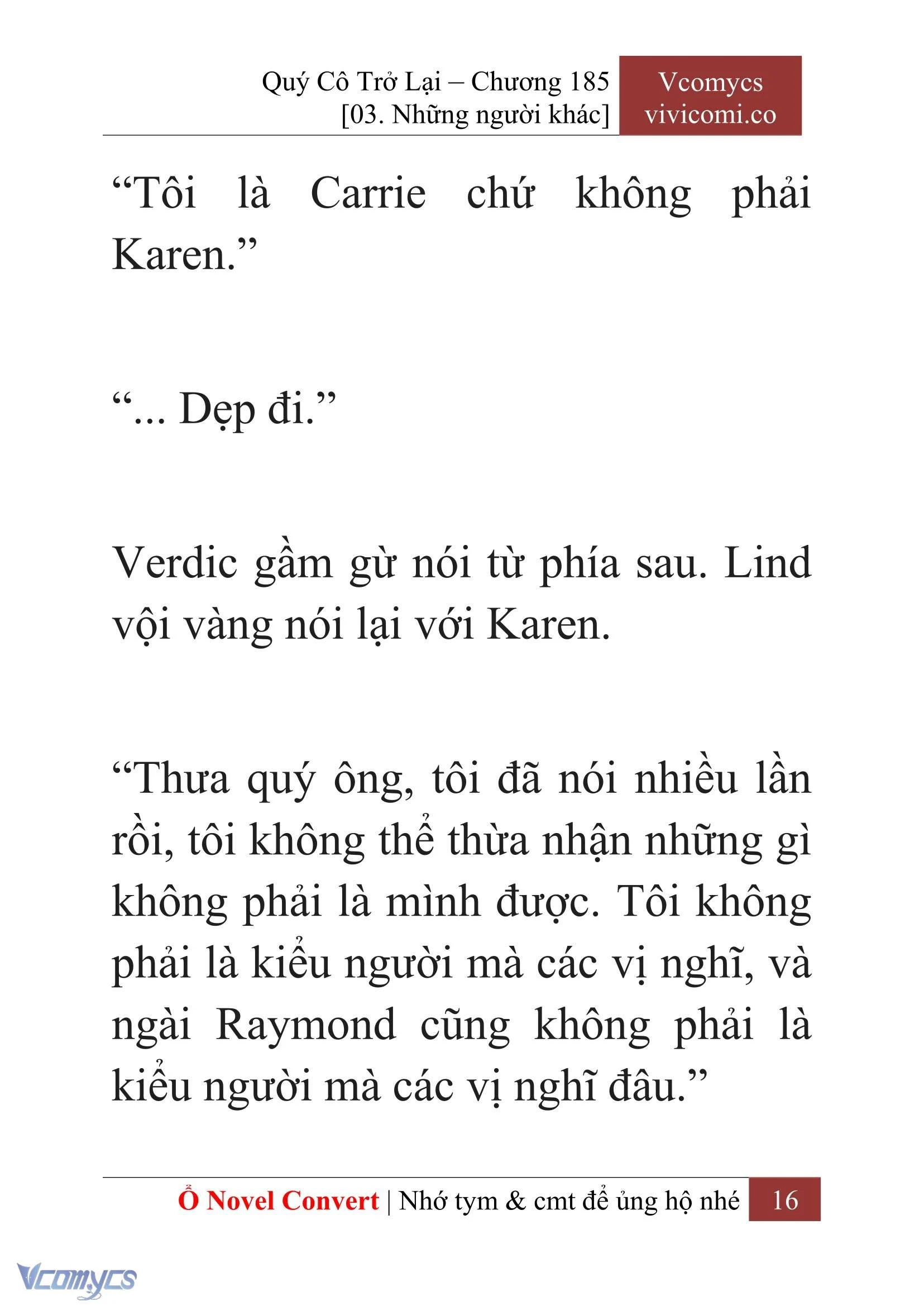 [Novel] Quý Cô Trở Lại Chapter  185 - 18