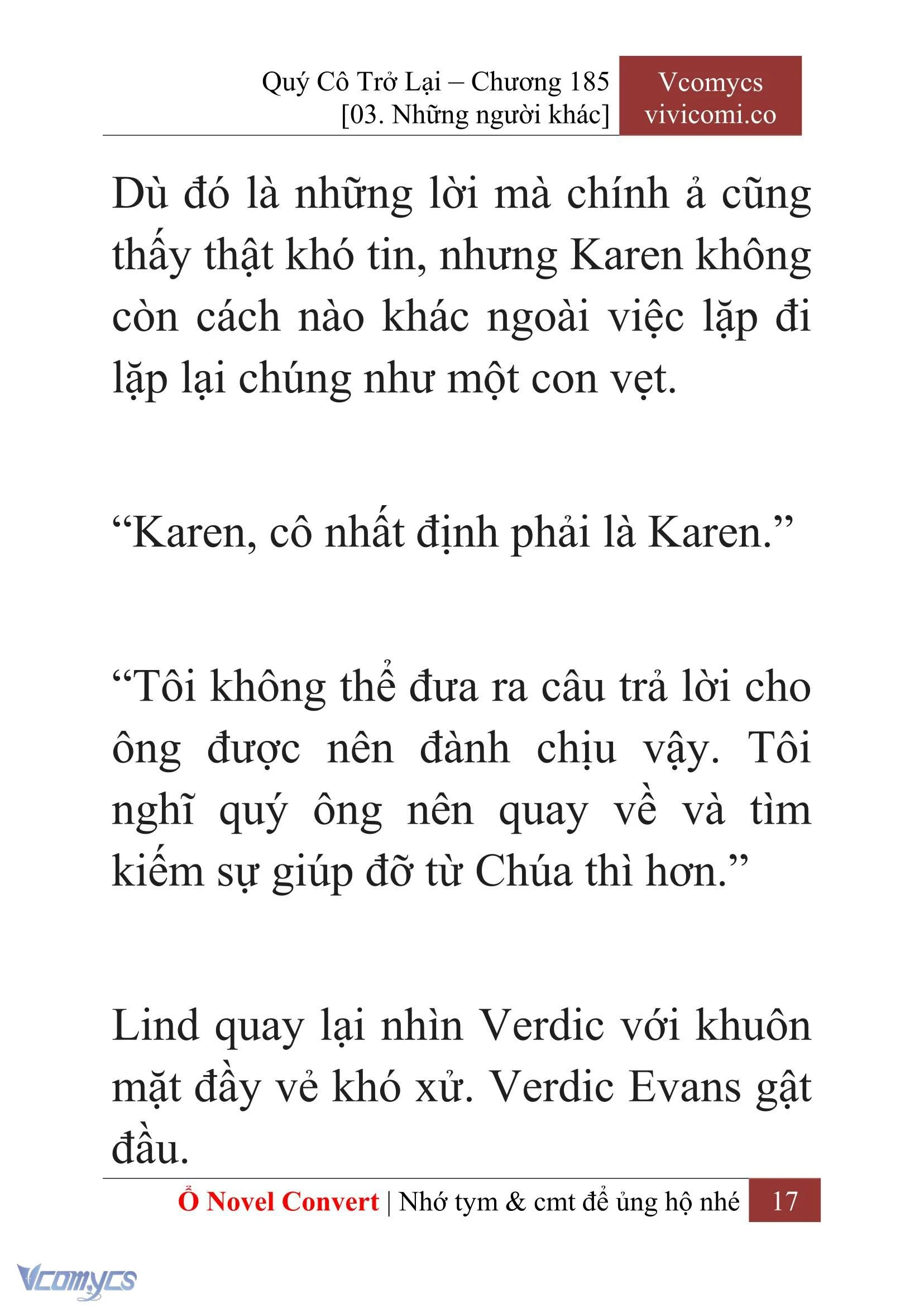 [Novel] Quý Cô Trở Lại Chapter  185 - 19