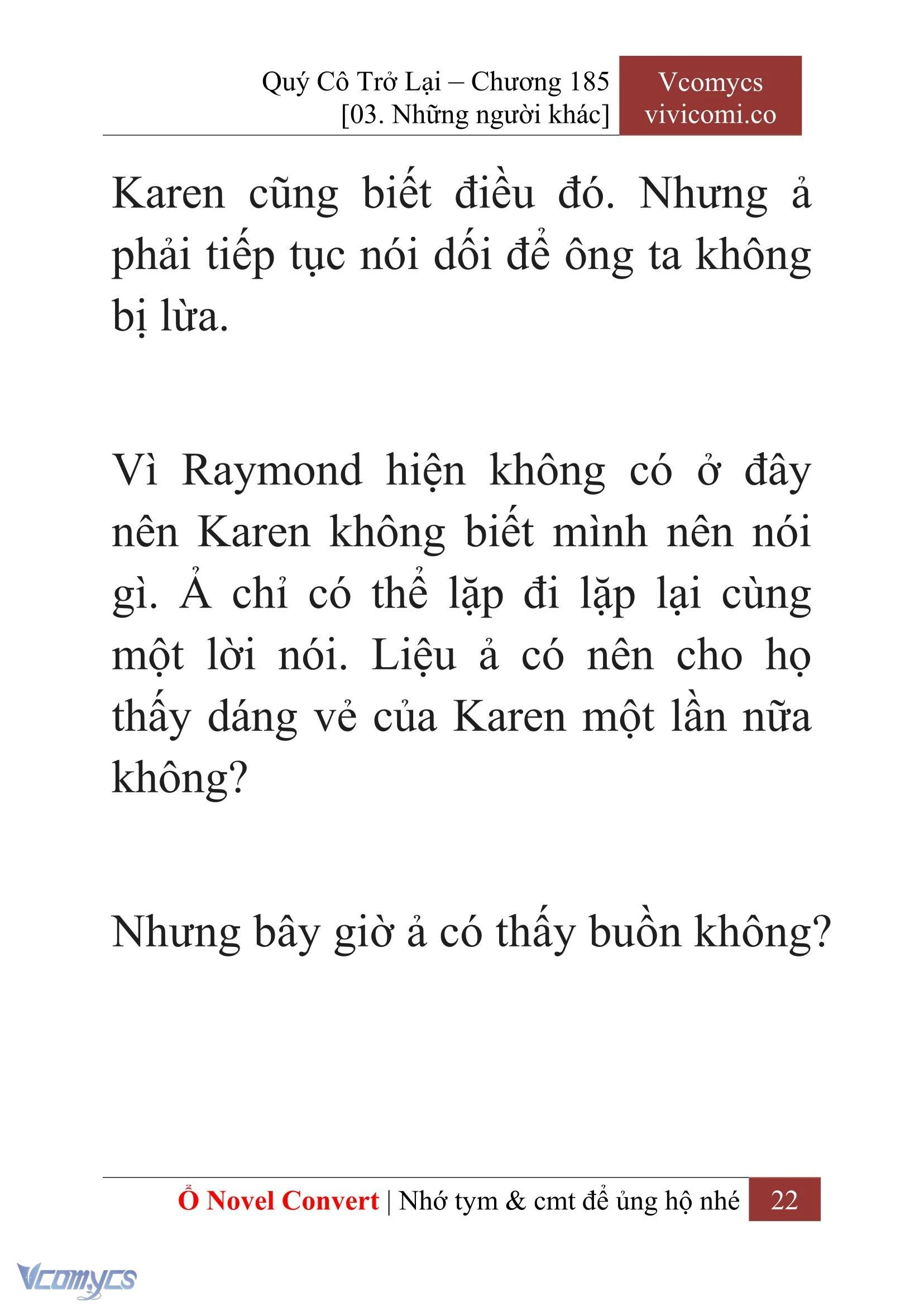 [Novel] Quý Cô Trở Lại Chapter  185 - 24