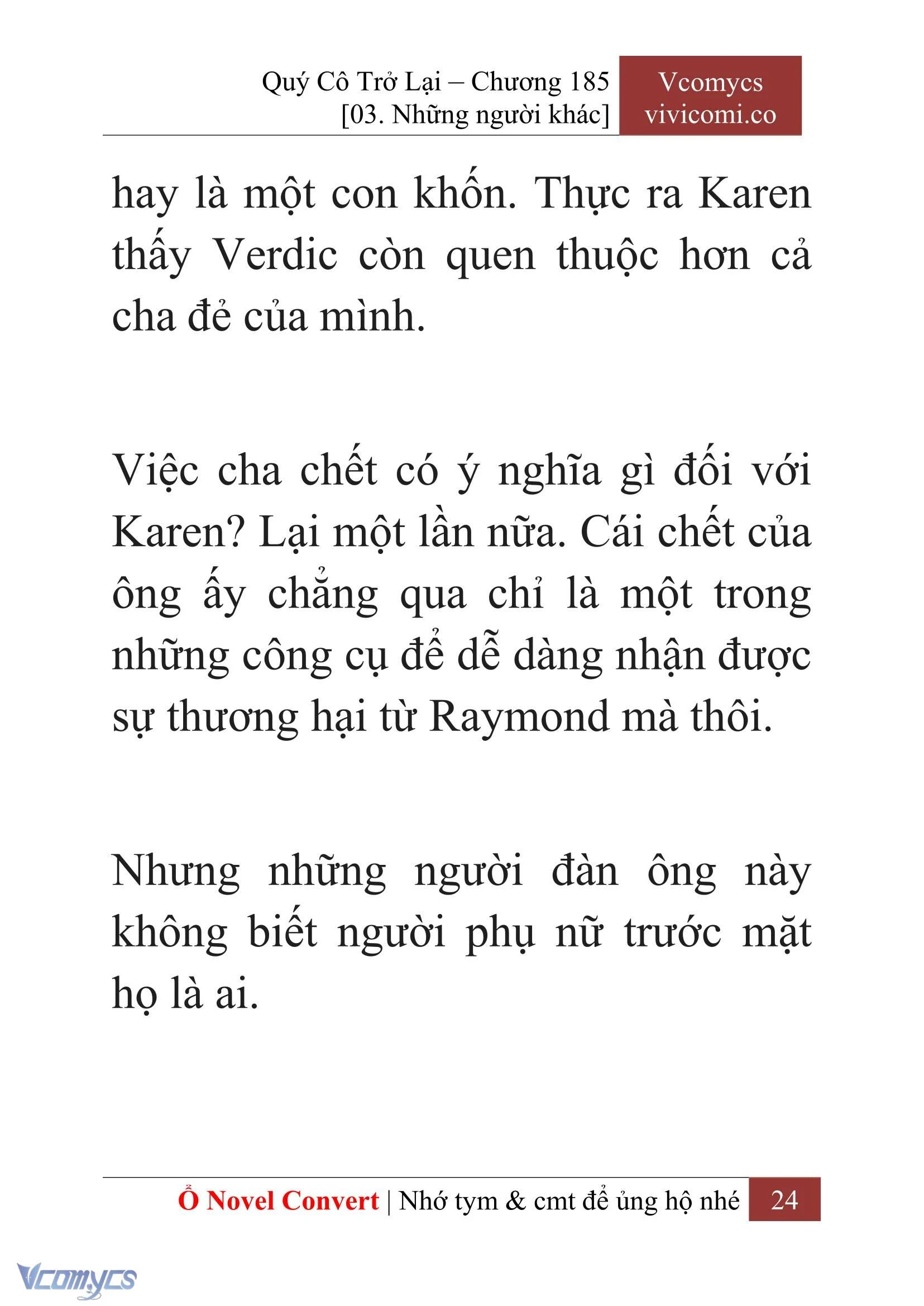 [Novel] Quý Cô Trở Lại Chapter  185 - 26