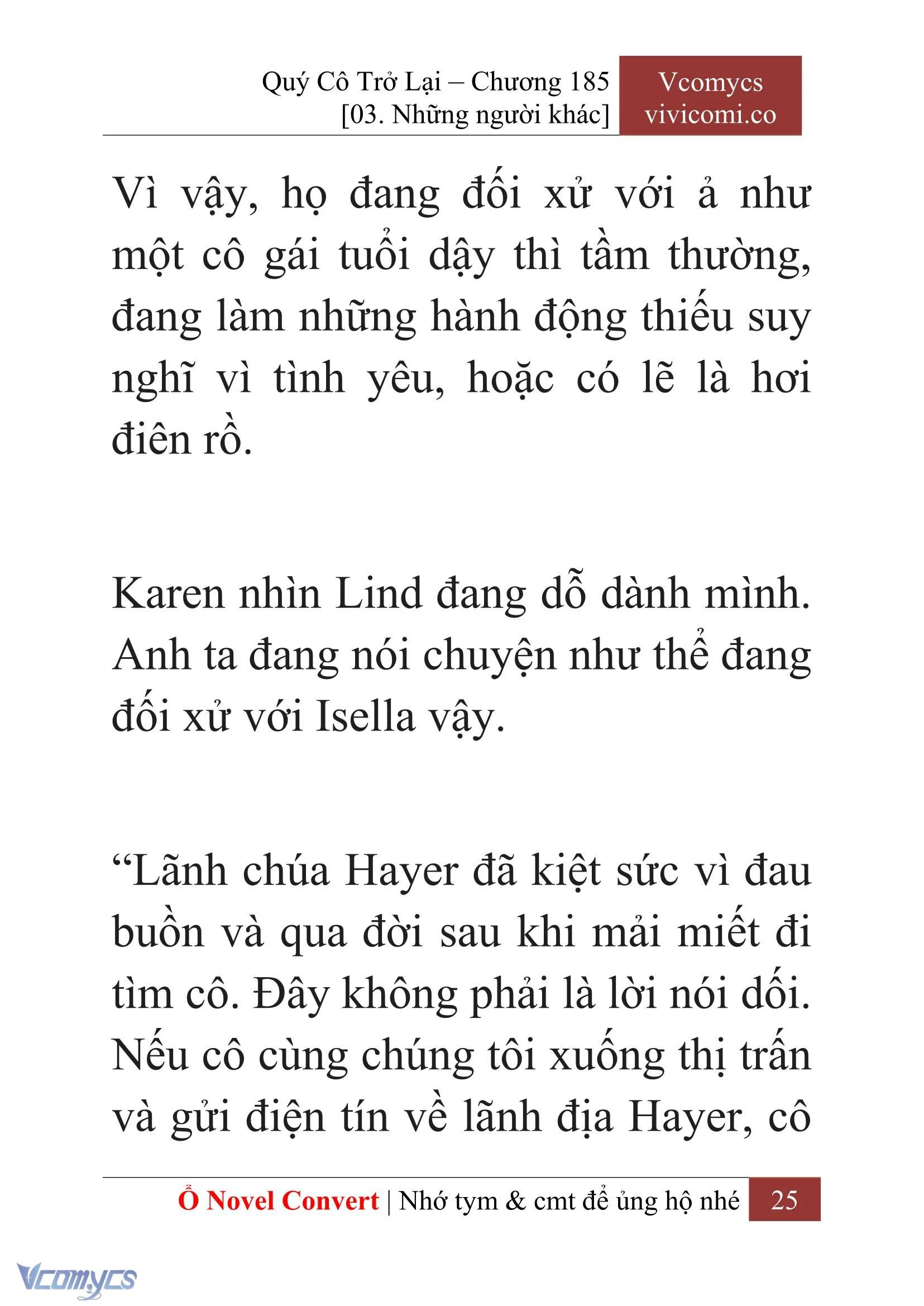 [Novel] Quý Cô Trở Lại Chapter  185 - 27