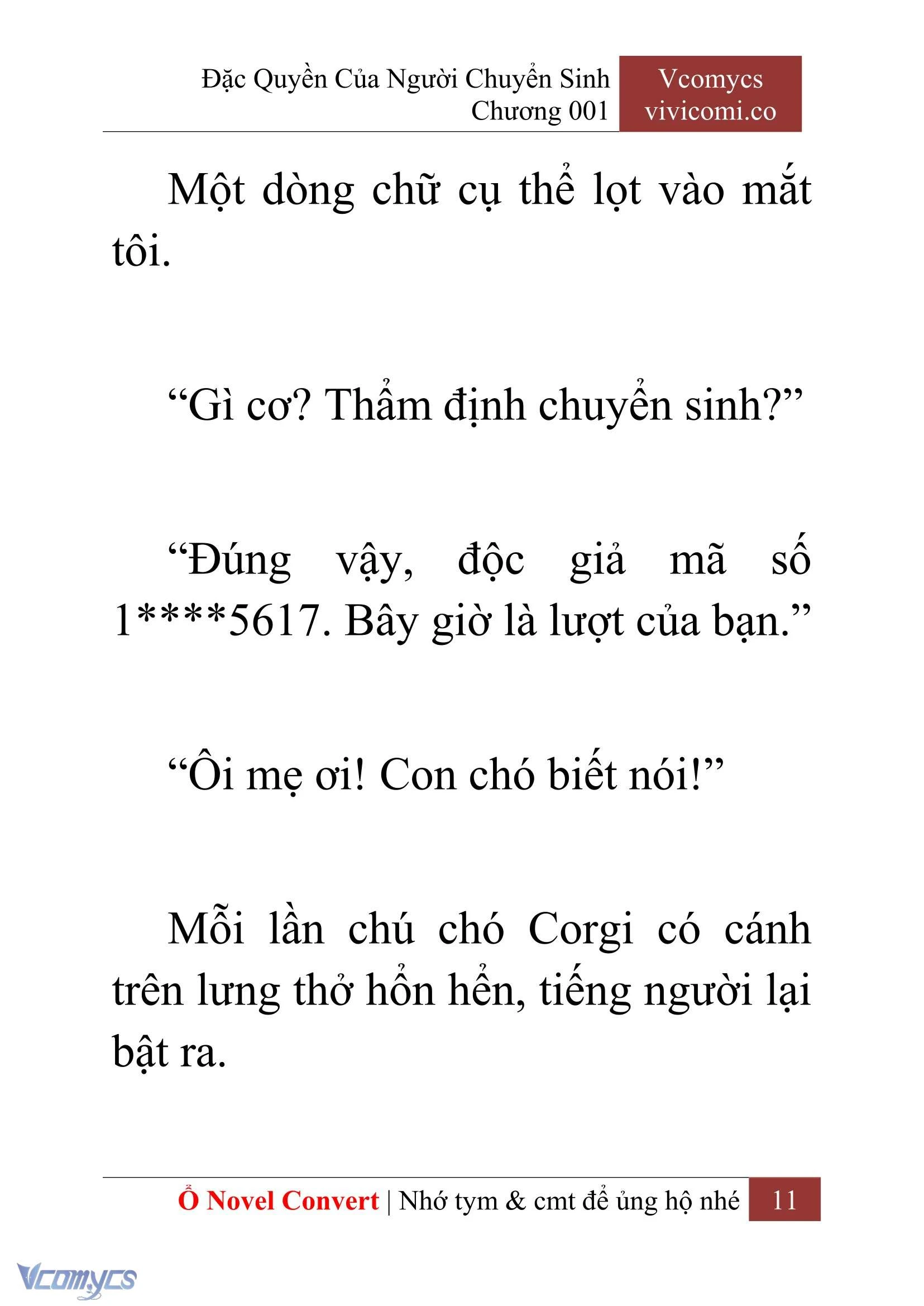[Novel] Đặc Quyền Của Người Chuyển Sinh Chapter  1 - 13