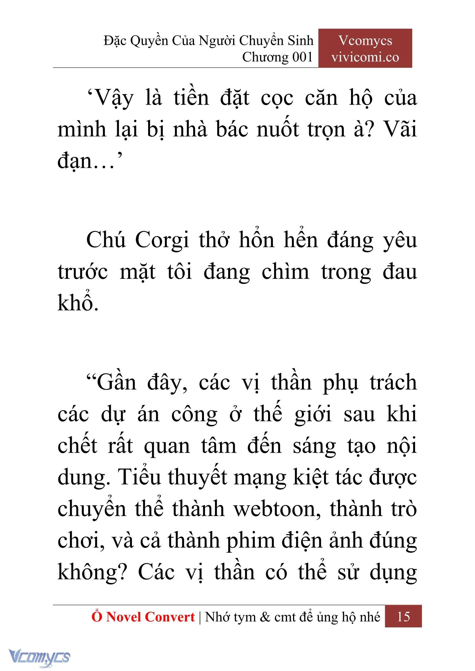 [Novel] Đặc Quyền Của Người Chuyển Sinh Chapter  1 - 17