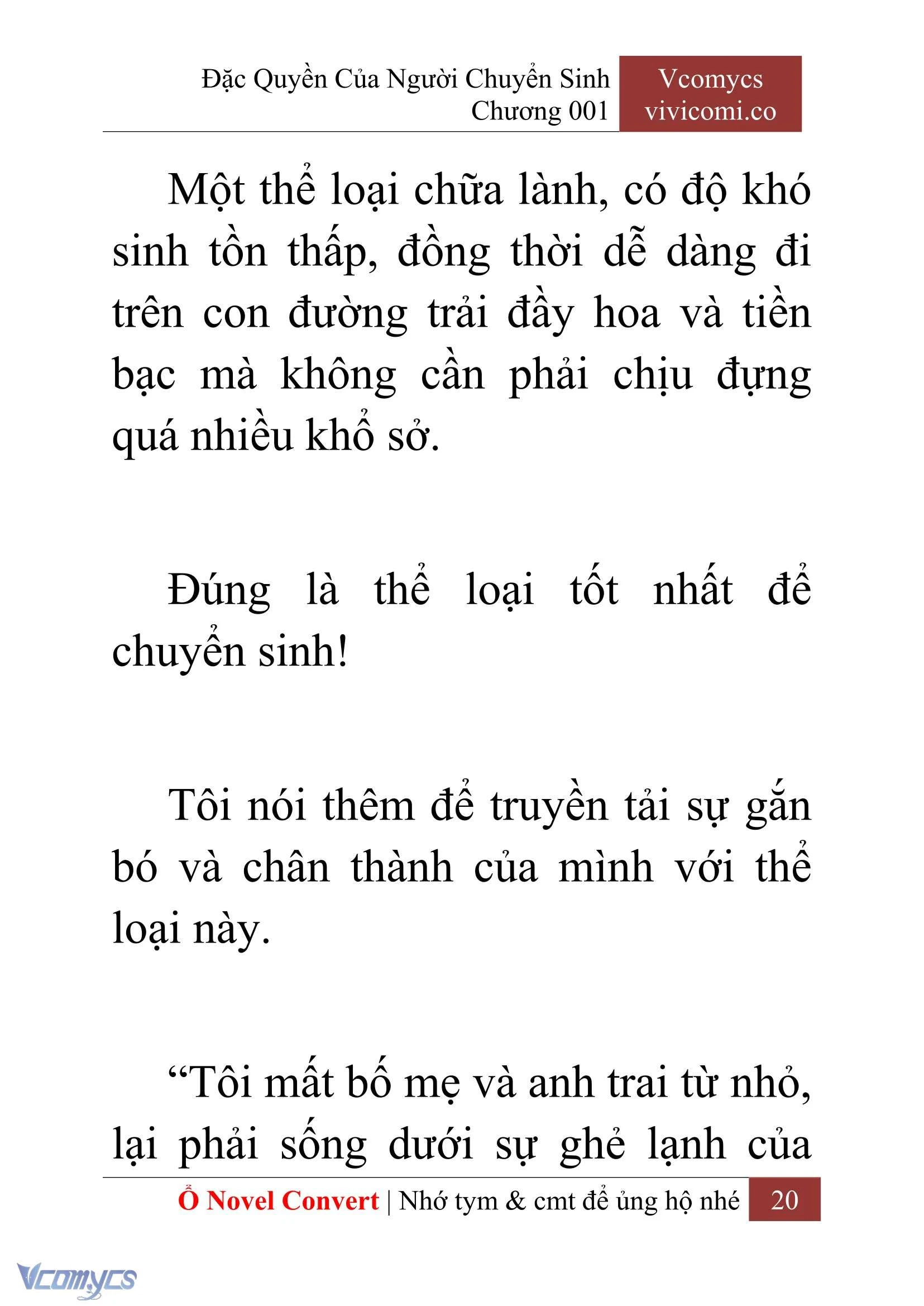 [Novel] Đặc Quyền Của Người Chuyển Sinh Chapter  1 - 22