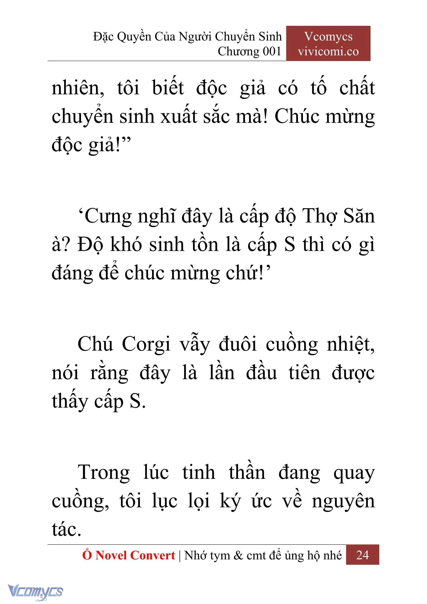 [Novel] Đặc Quyền Của Người Chuyển Sinh Chapter  1 - 26