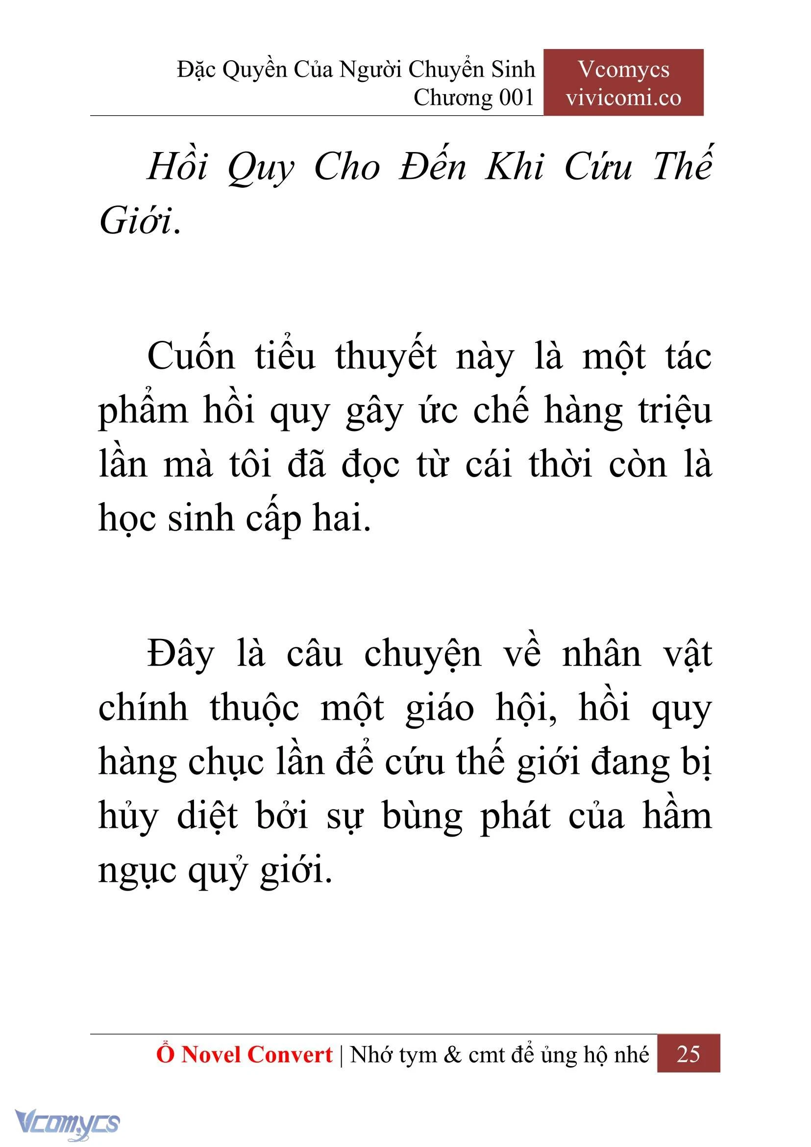 [Novel] Đặc Quyền Của Người Chuyển Sinh Chapter  1 - 27