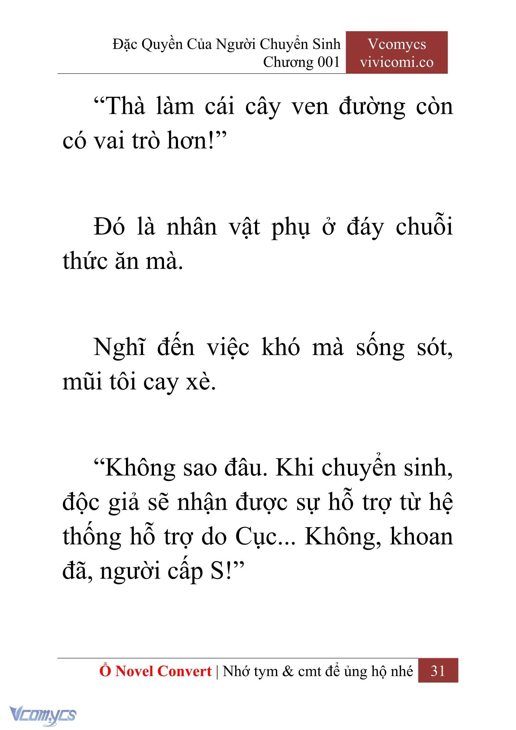 [Novel] Đặc Quyền Của Người Chuyển Sinh Chapter  1 - 33