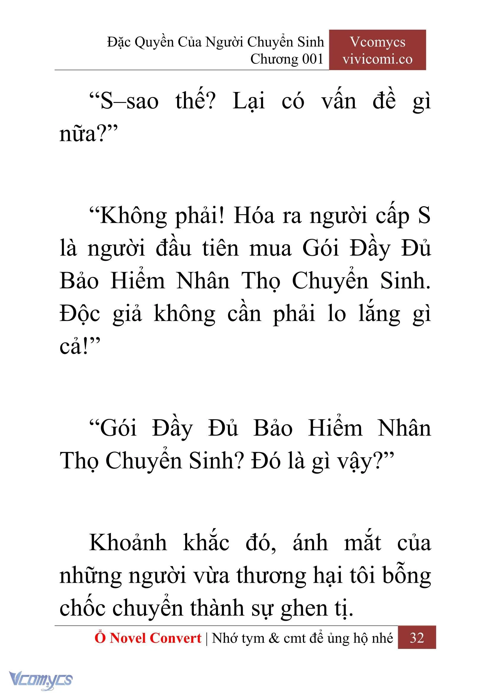 [Novel] Đặc Quyền Của Người Chuyển Sinh Chapter  1 - 34