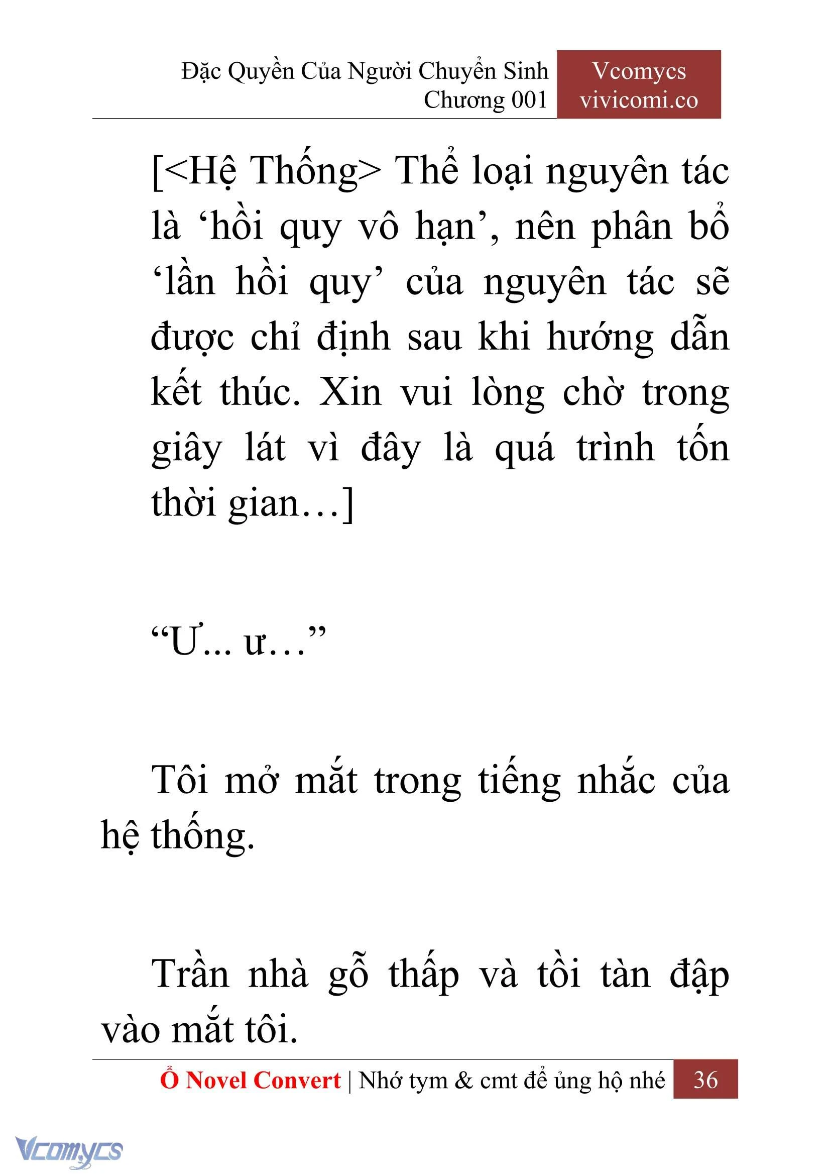 [Novel] Đặc Quyền Của Người Chuyển Sinh Chapter  1 - 38