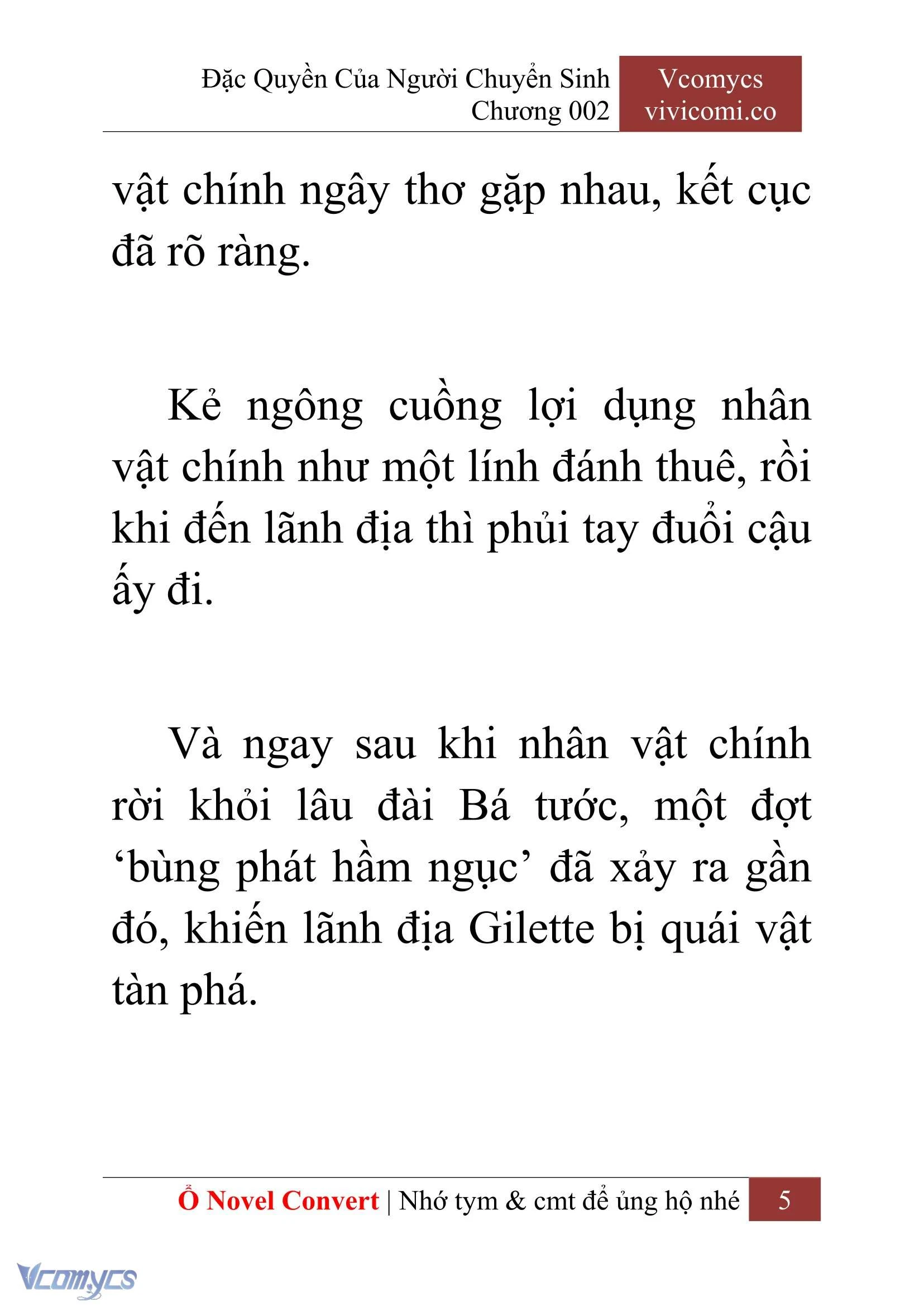 [Novel] Đặc Quyền Của Người Chuyển Sinh Chapter  2 - 7