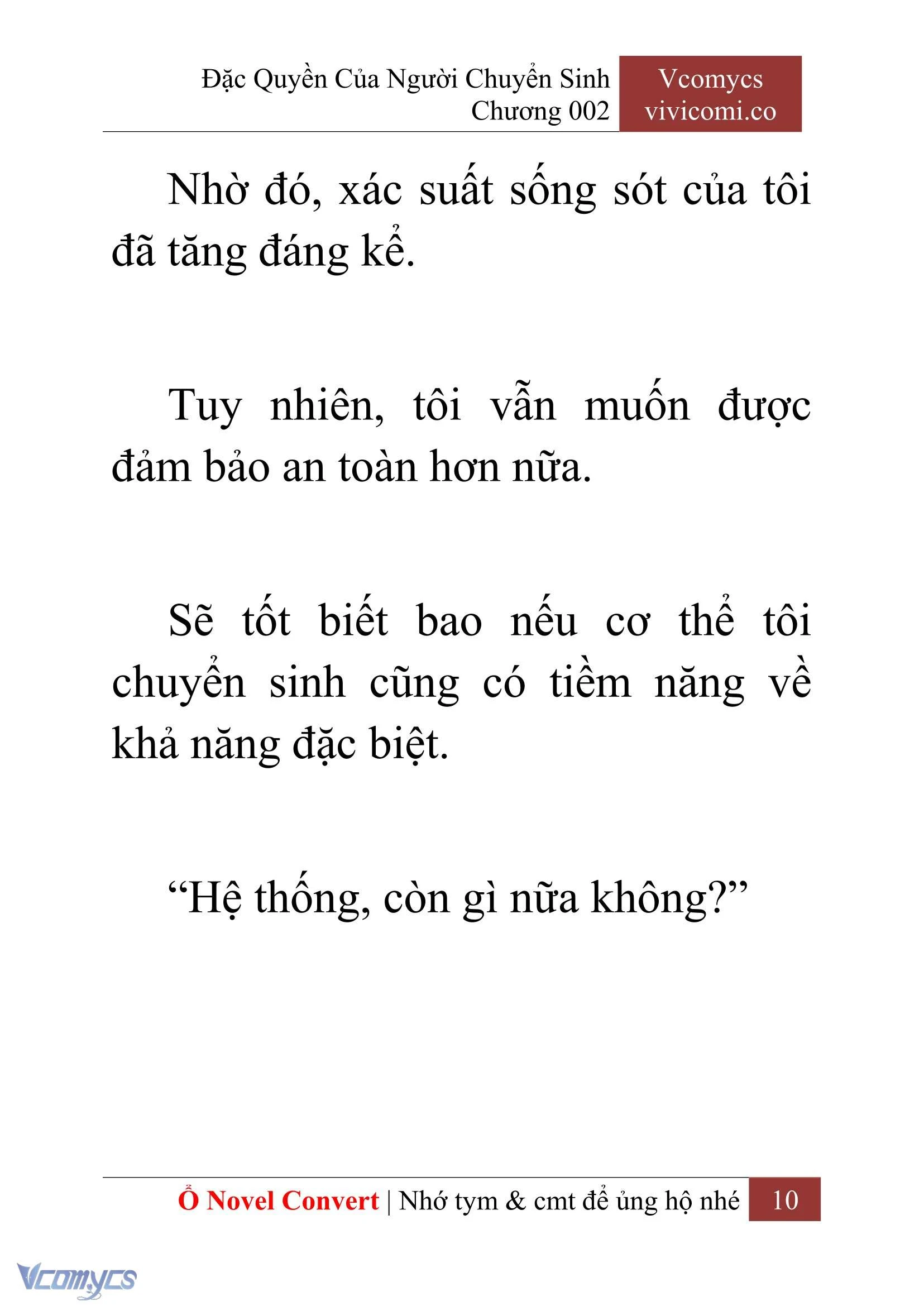 [Novel] Đặc Quyền Của Người Chuyển Sinh Chapter  2 - 12
