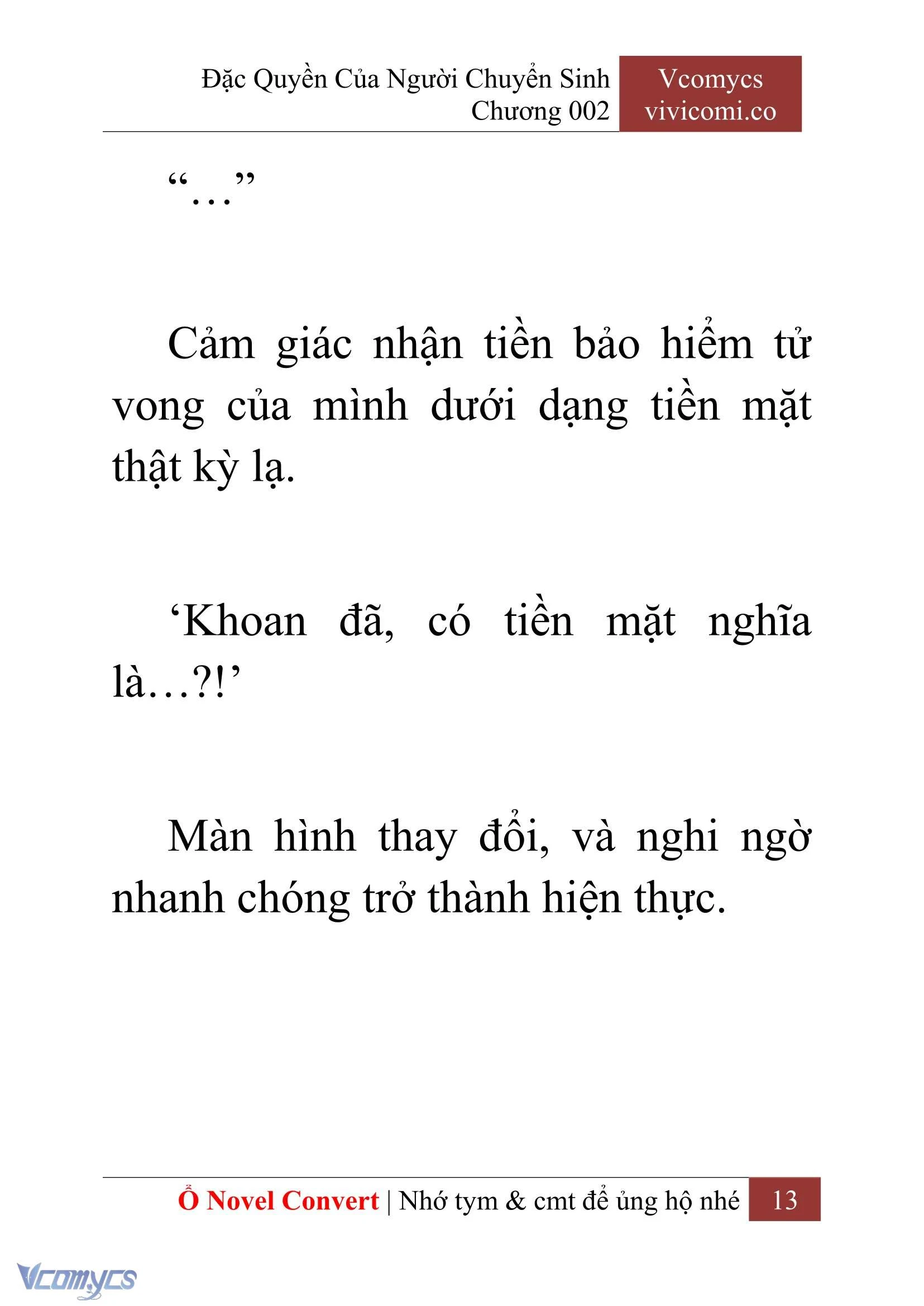 [Novel] Đặc Quyền Của Người Chuyển Sinh Chapter  2 - 15