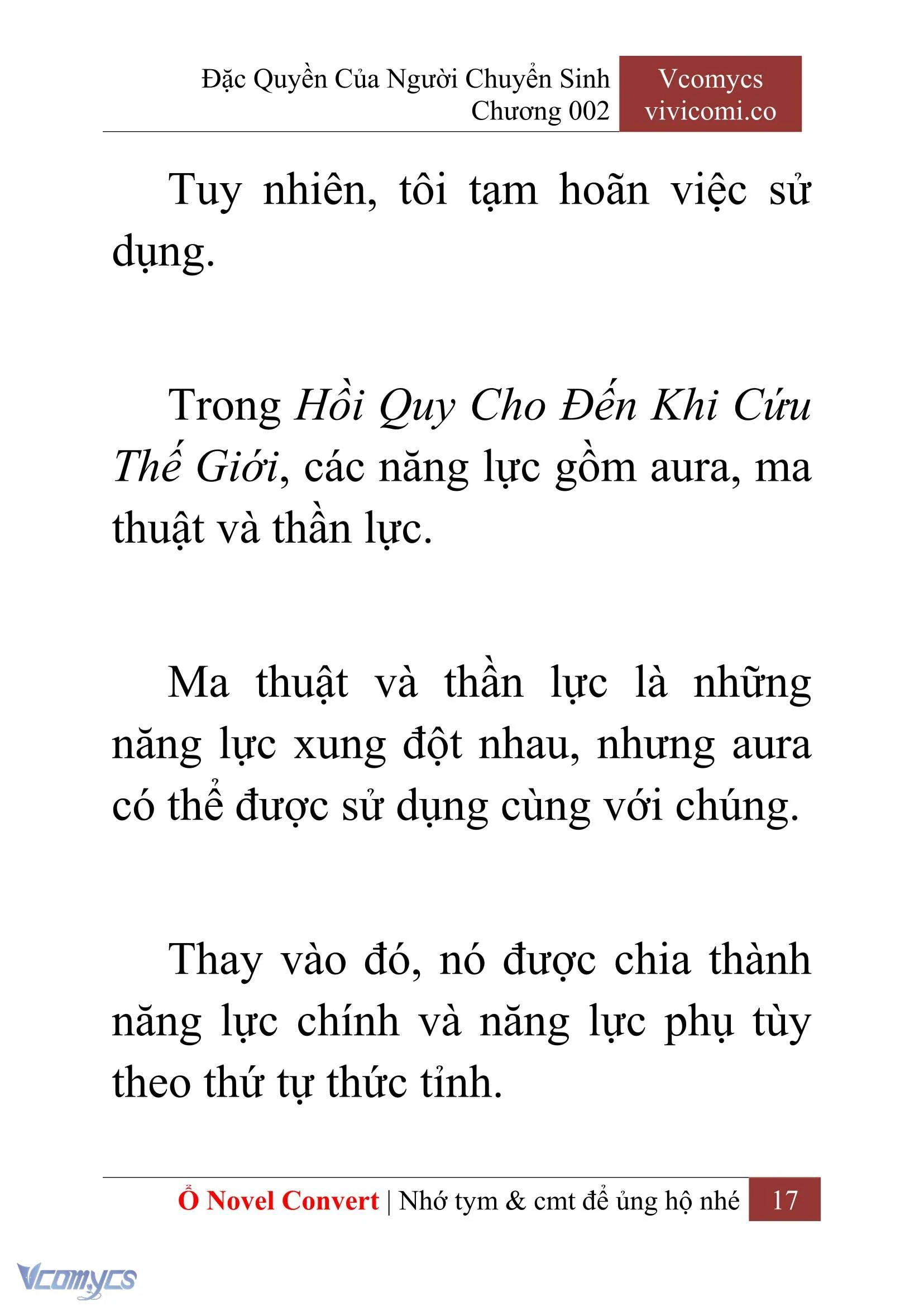 [Novel] Đặc Quyền Của Người Chuyển Sinh Chapter  2 - 19