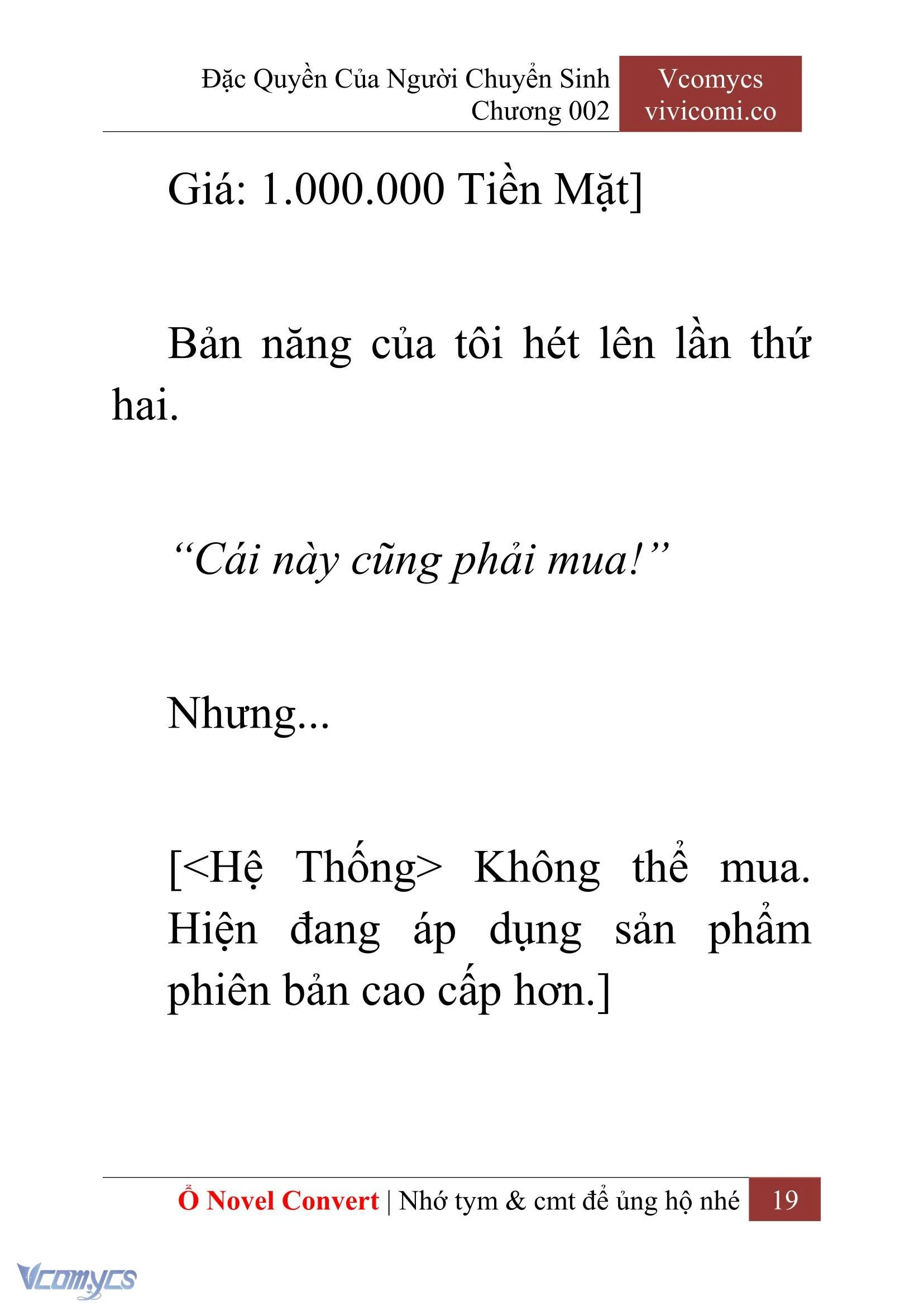 [Novel] Đặc Quyền Của Người Chuyển Sinh Chapter  2 - 21