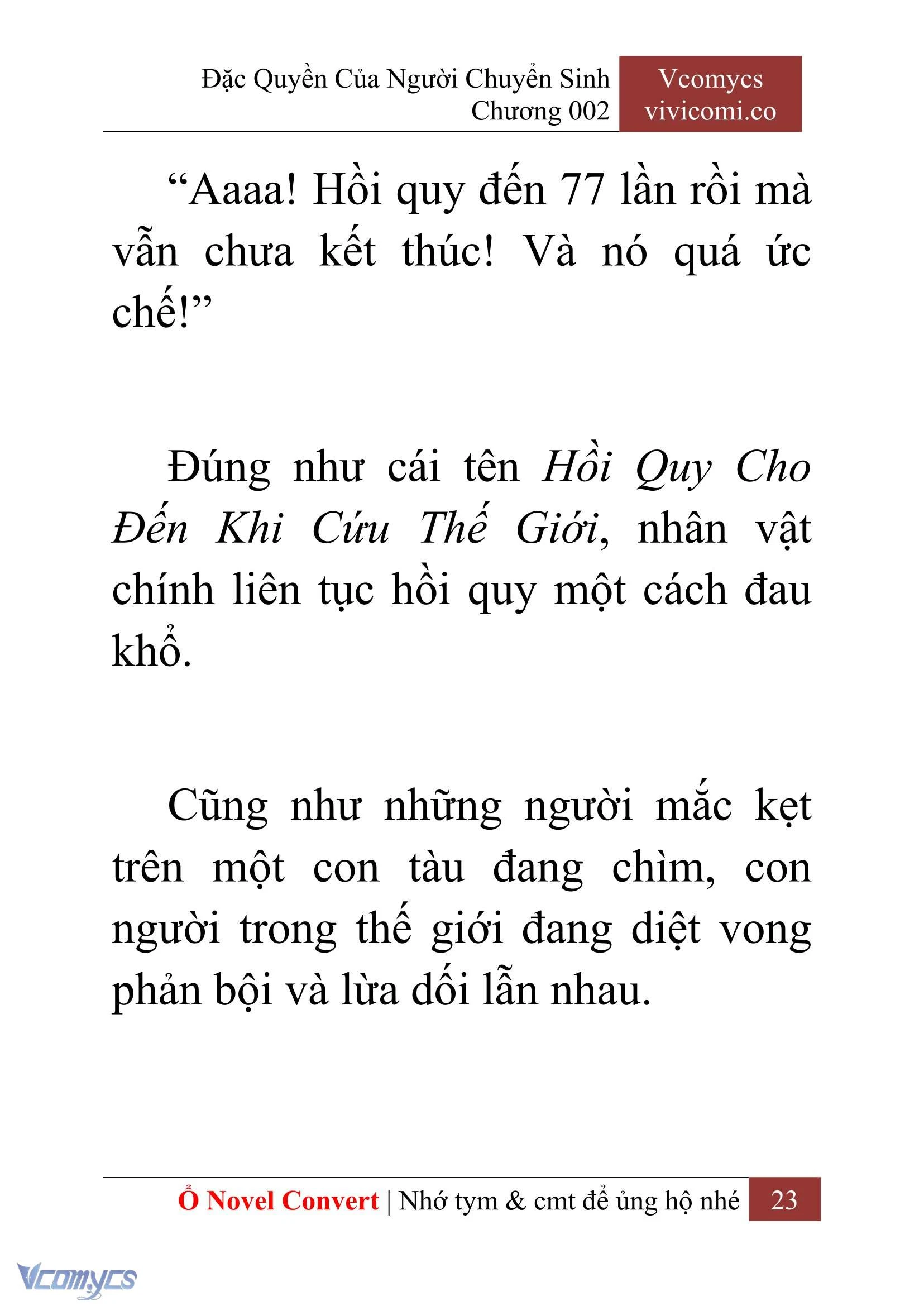 [Novel] Đặc Quyền Của Người Chuyển Sinh Chapter  2 - 25