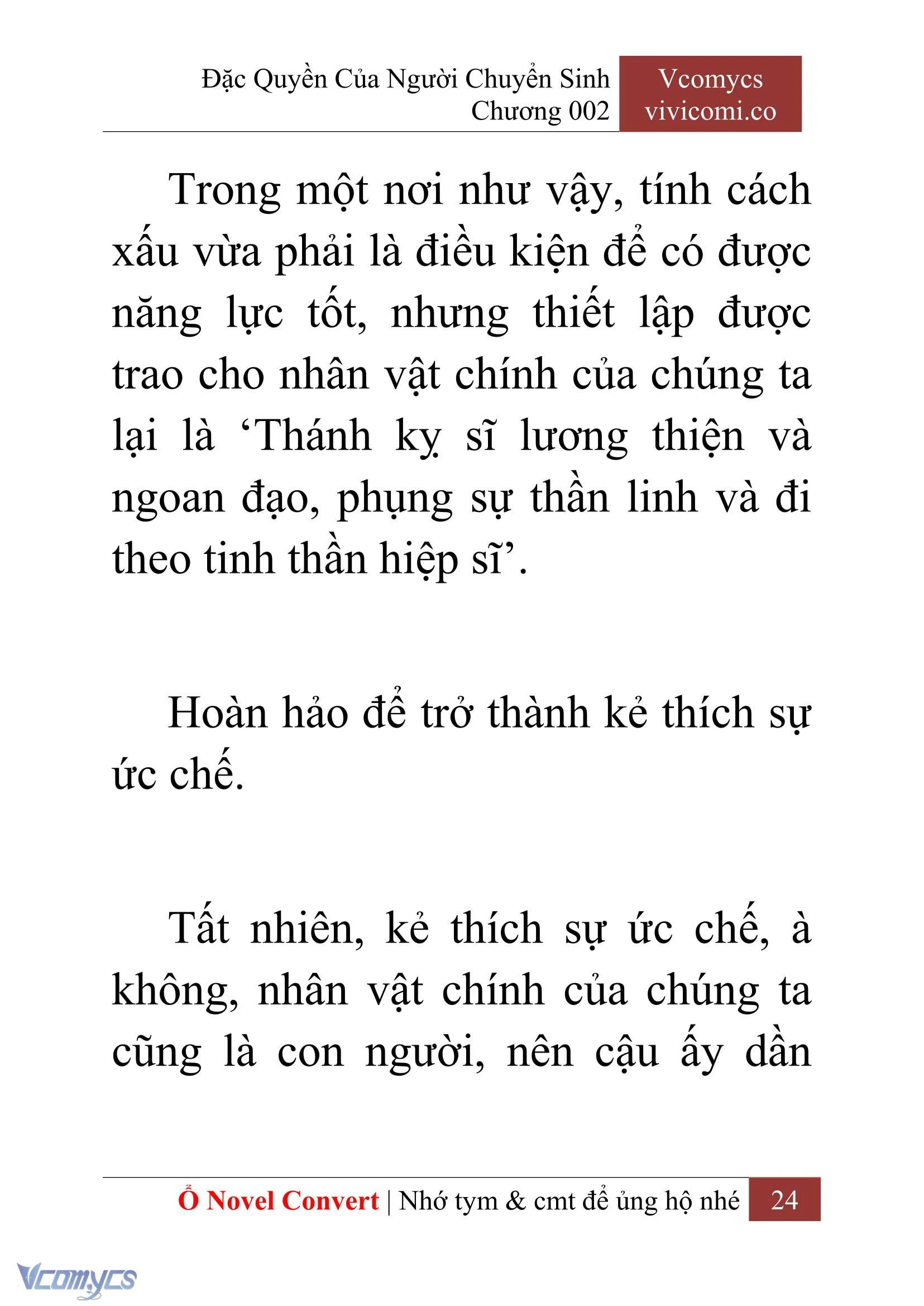 [Novel] Đặc Quyền Của Người Chuyển Sinh Chapter  2 - 26