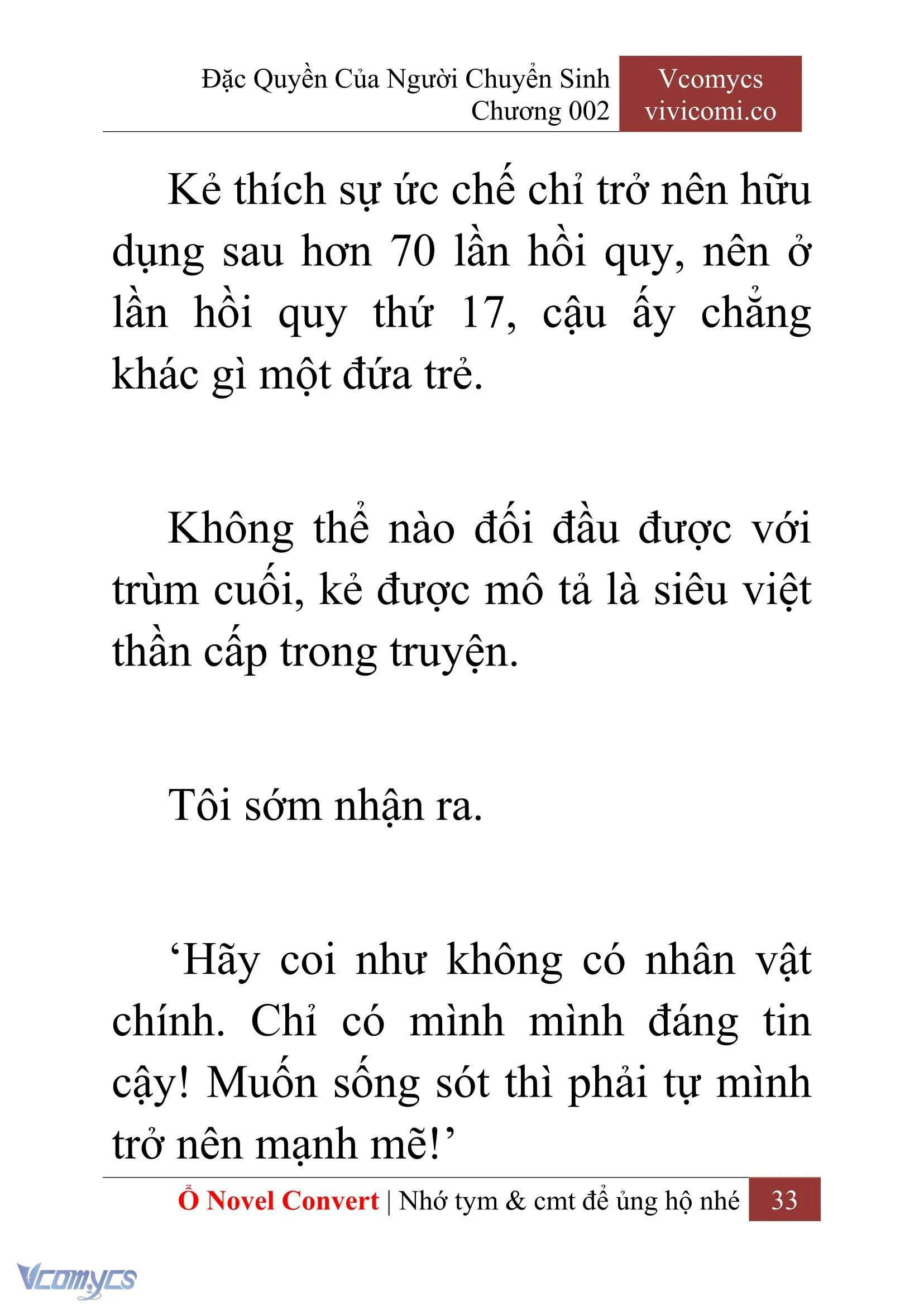 [Novel] Đặc Quyền Của Người Chuyển Sinh Chapter  2 - 35