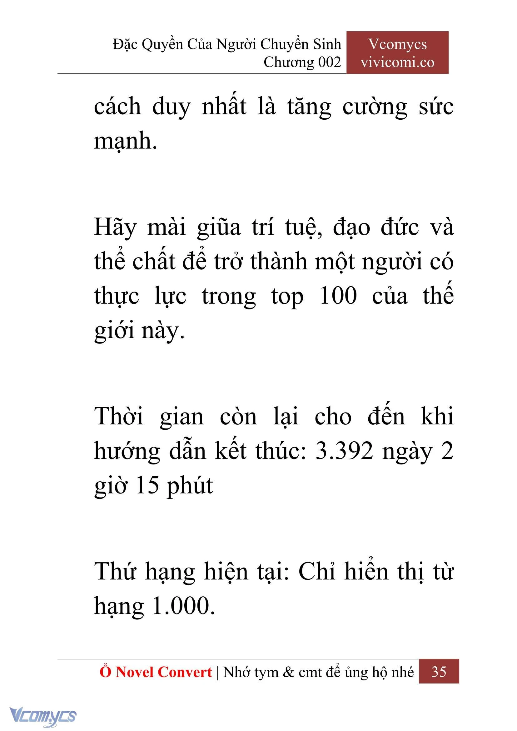 [Novel] Đặc Quyền Của Người Chuyển Sinh Chapter  2 - 37