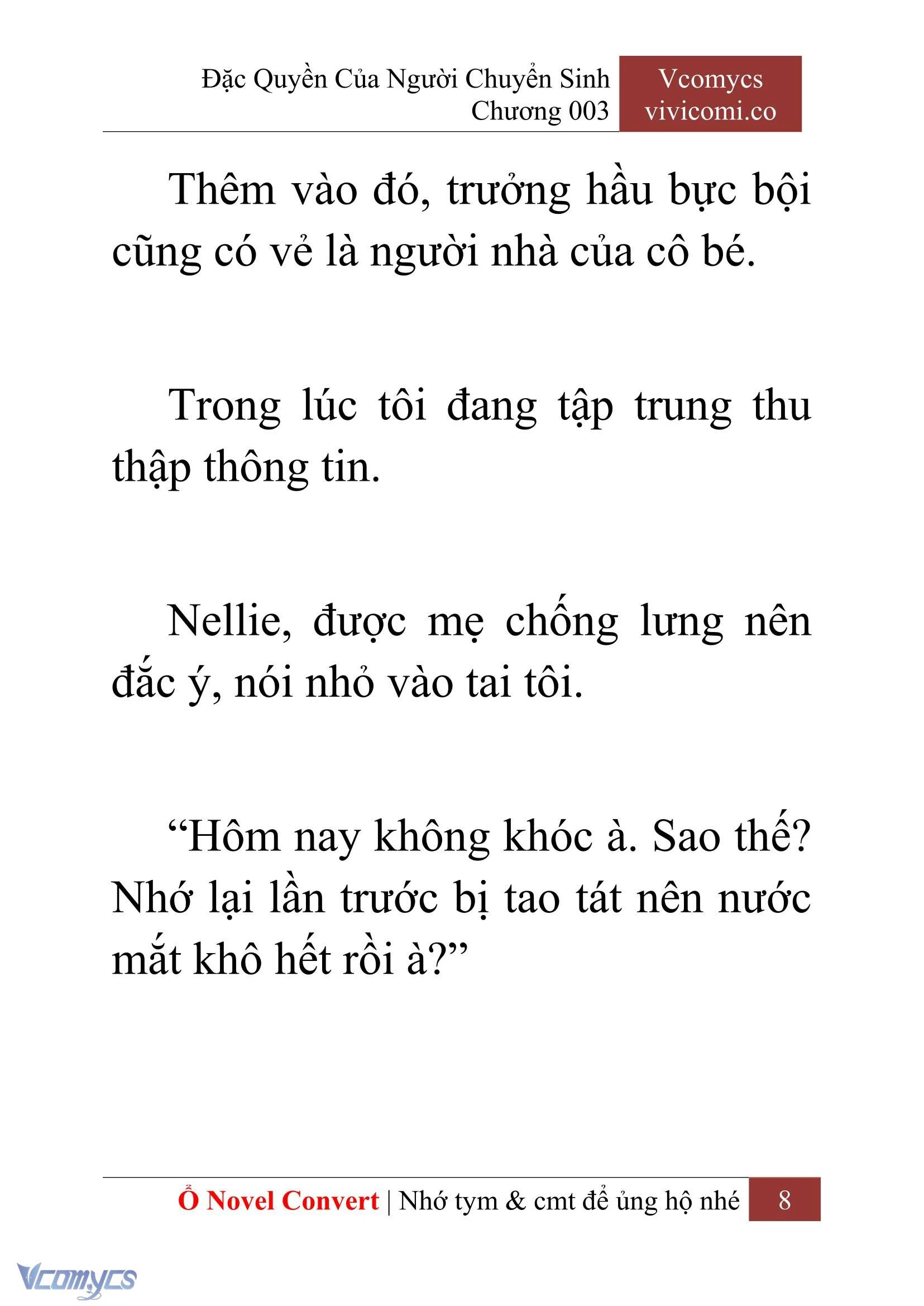 [Novel] Đặc Quyền Của Người Chuyển Sinh Chapter  3 - 10
