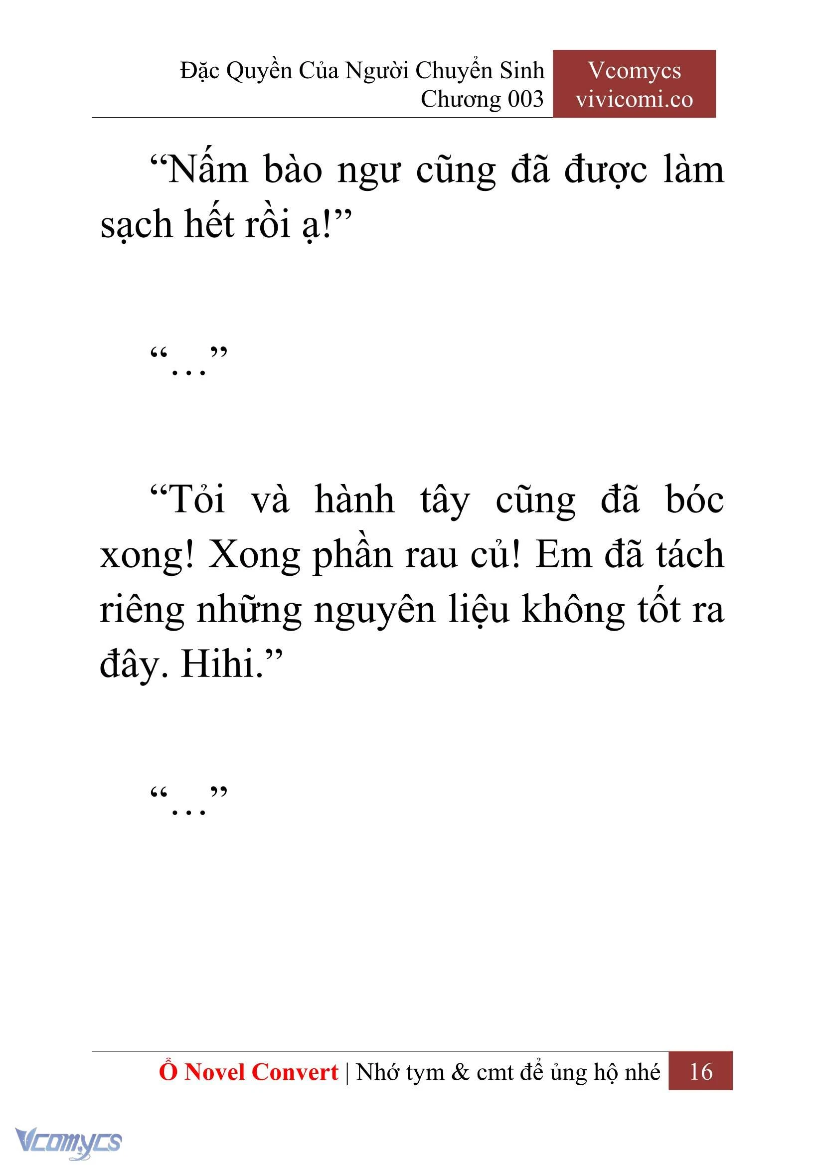 [Novel] Đặc Quyền Của Người Chuyển Sinh Chapter  3 - 18