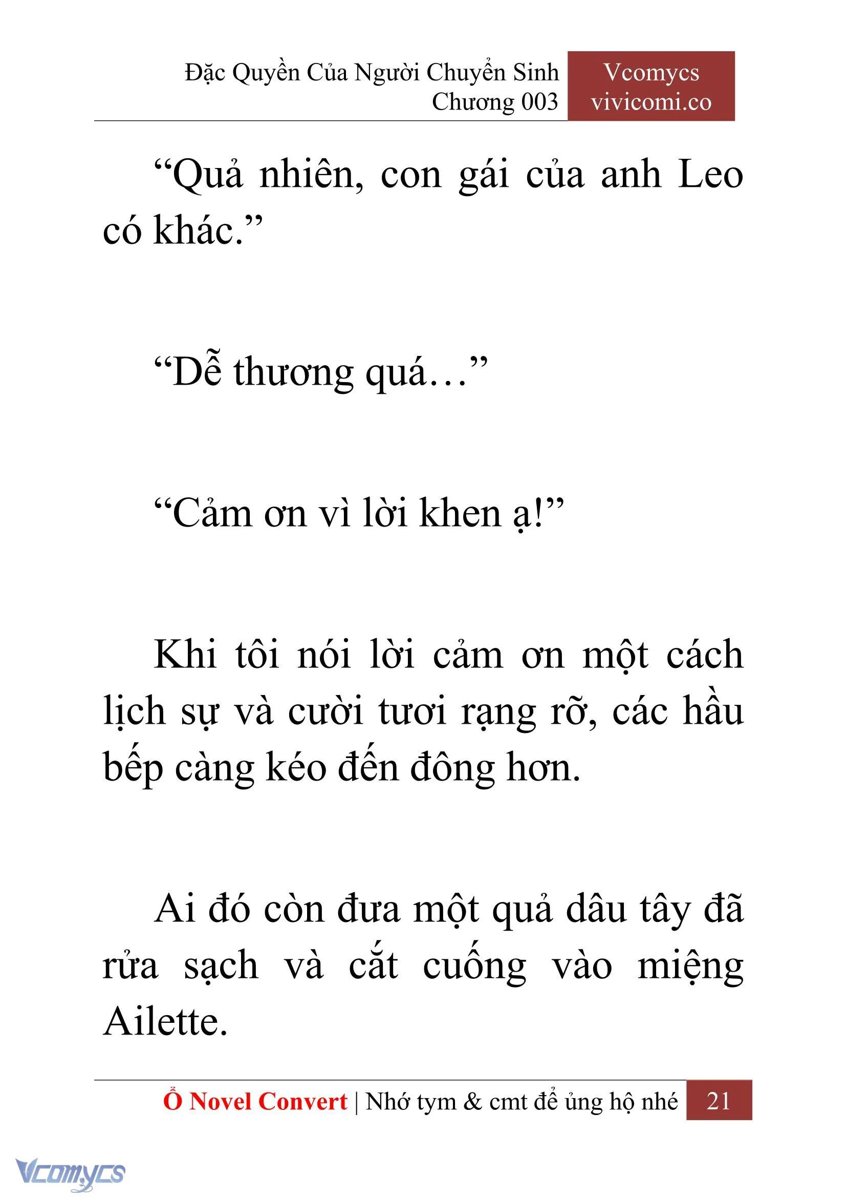 [Novel] Đặc Quyền Của Người Chuyển Sinh Chapter  3 - 23