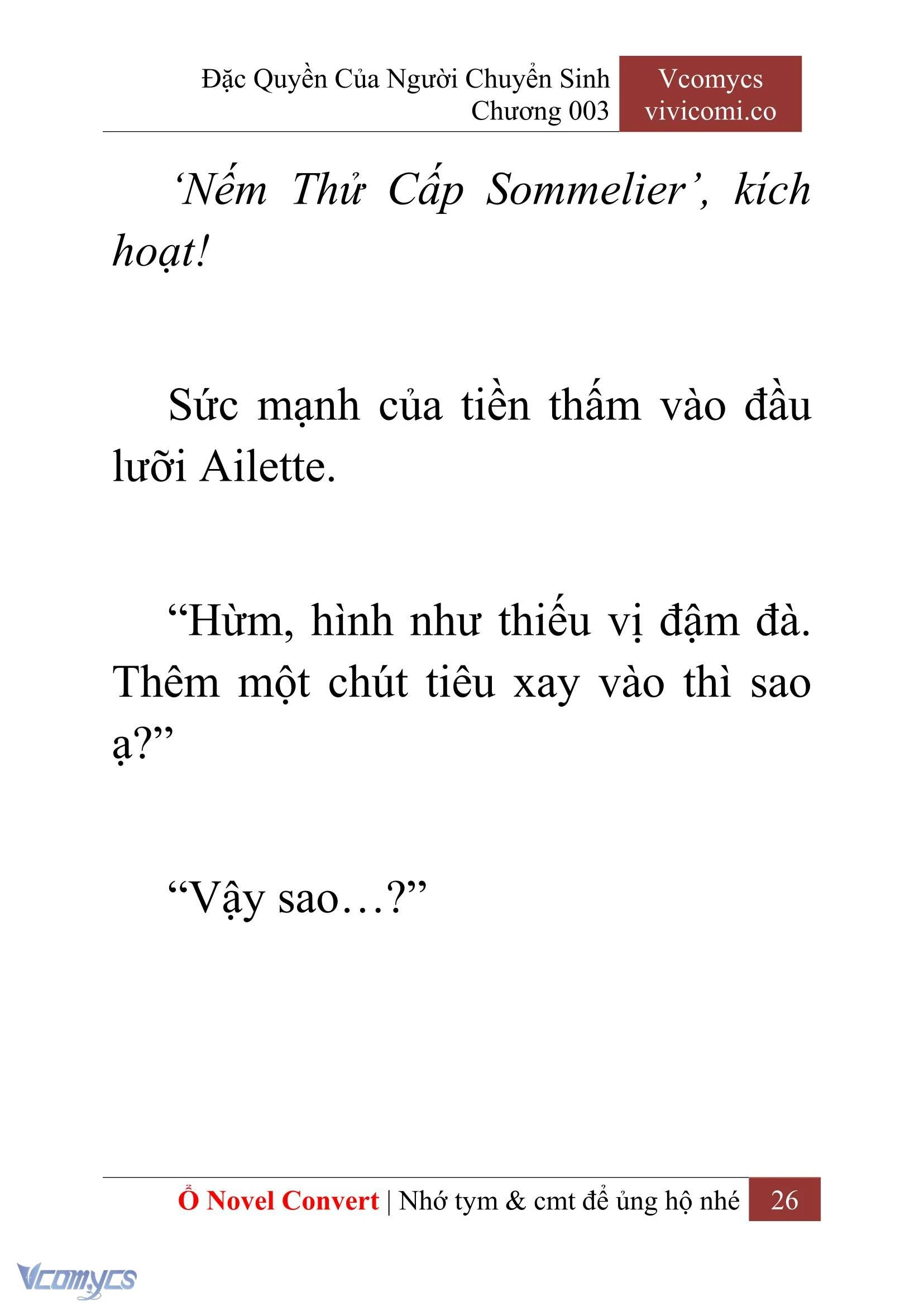 [Novel] Đặc Quyền Của Người Chuyển Sinh Chapter  3 - 28