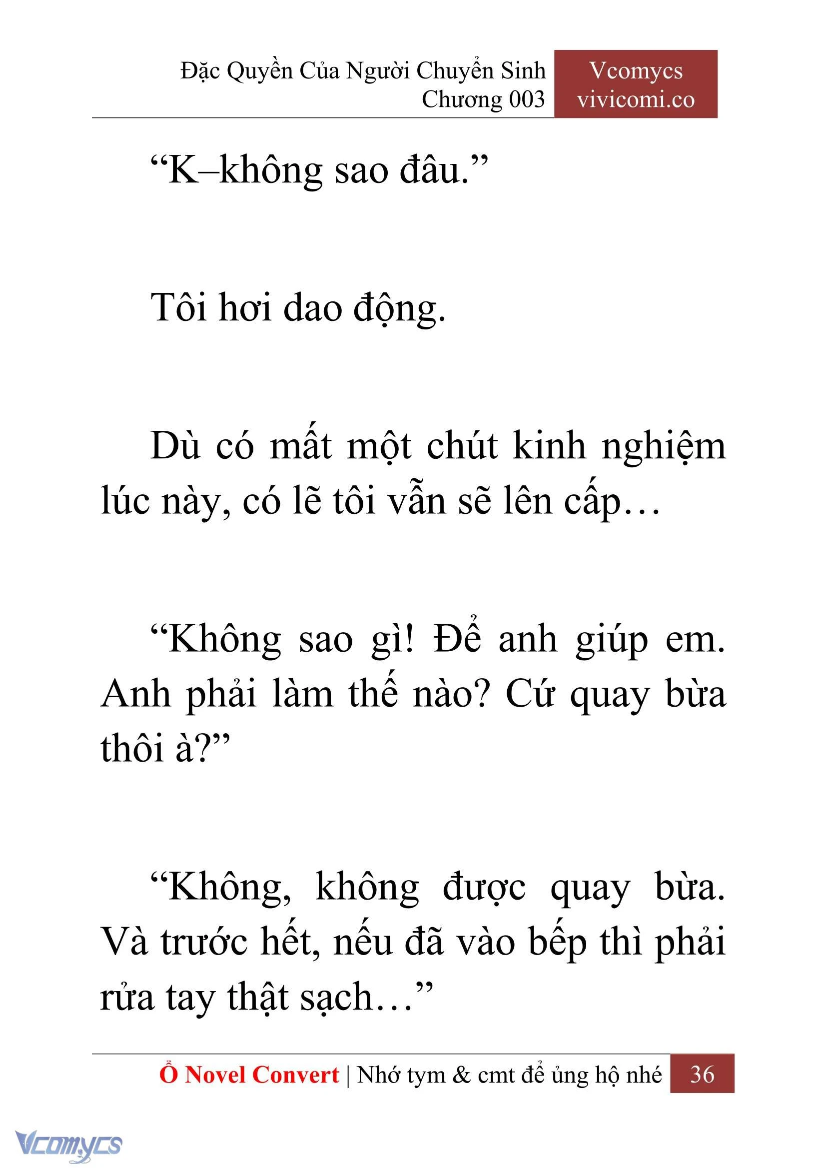 [Novel] Đặc Quyền Của Người Chuyển Sinh Chapter  3 - 38