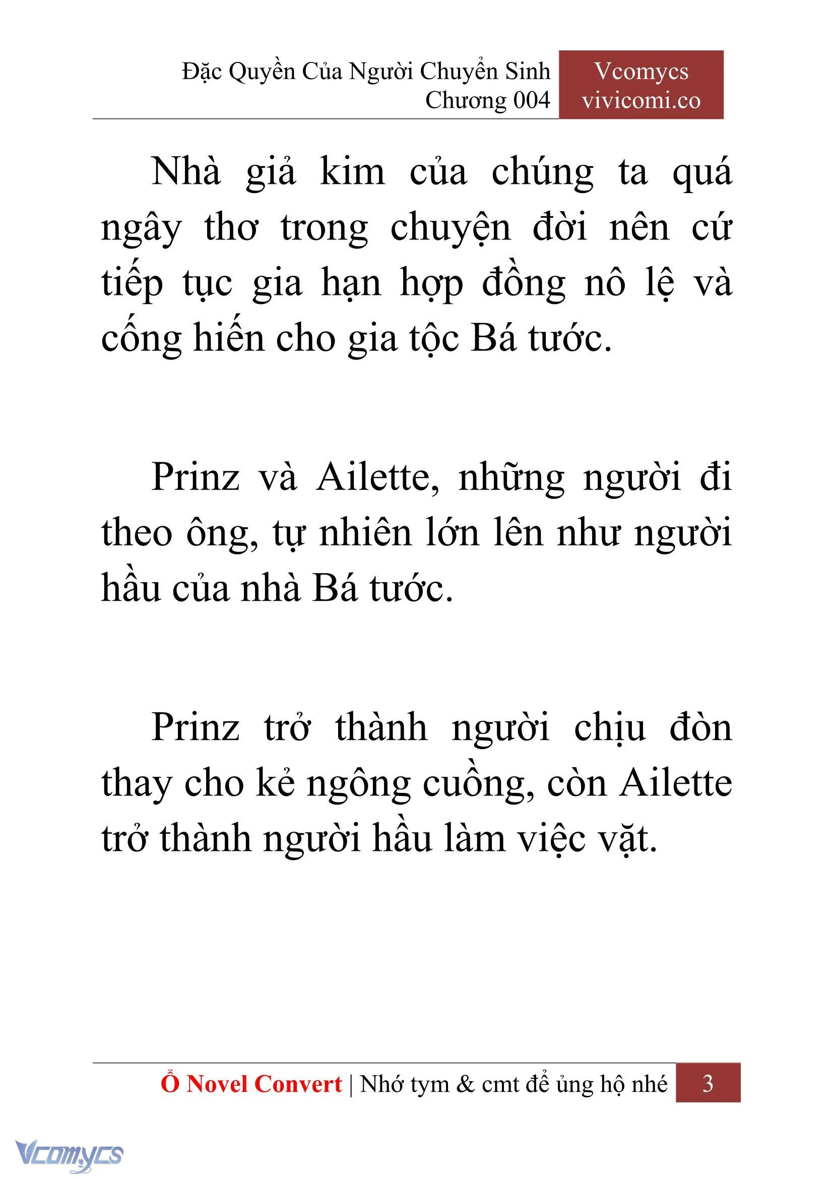 [Novel] Đặc Quyền Của Người Chuyển Sinh Chapter  4 - 5