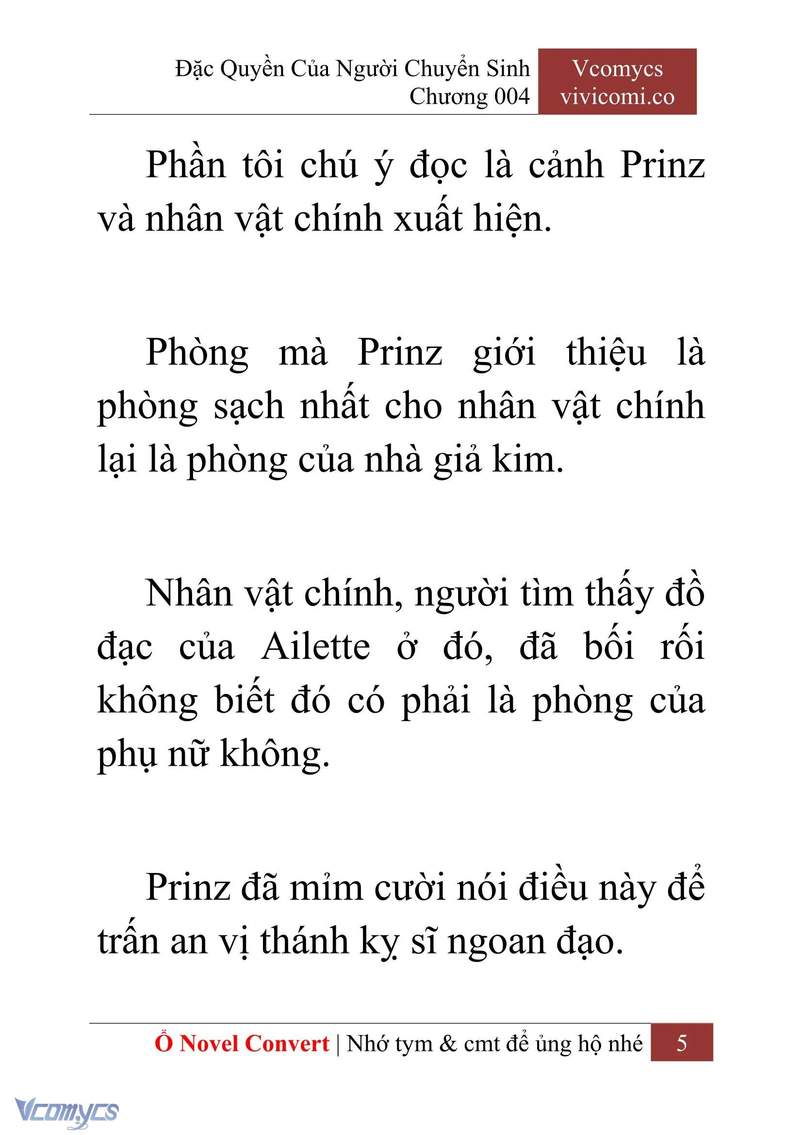 [Novel] Đặc Quyền Của Người Chuyển Sinh Chapter  4 - 7