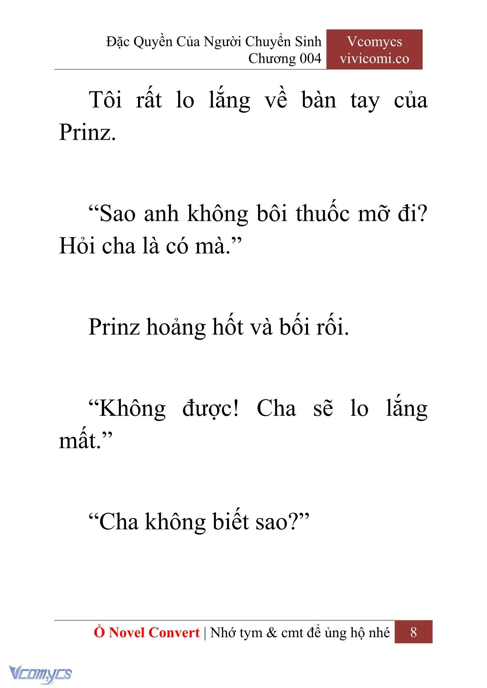 [Novel] Đặc Quyền Của Người Chuyển Sinh Chapter  4 - 10