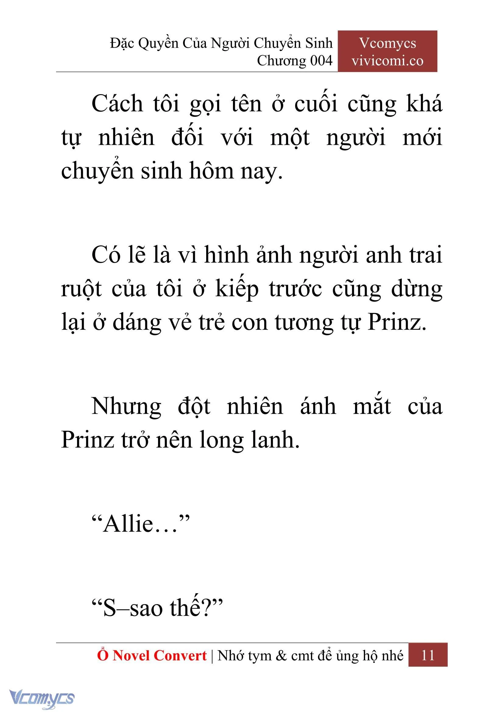 [Novel] Đặc Quyền Của Người Chuyển Sinh Chapter  4 - 13