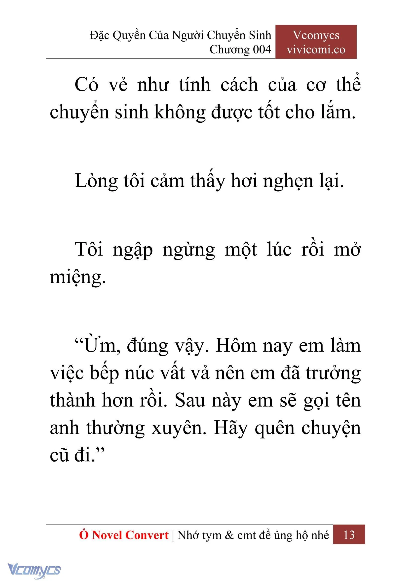[Novel] Đặc Quyền Của Người Chuyển Sinh Chapter  4 - 15