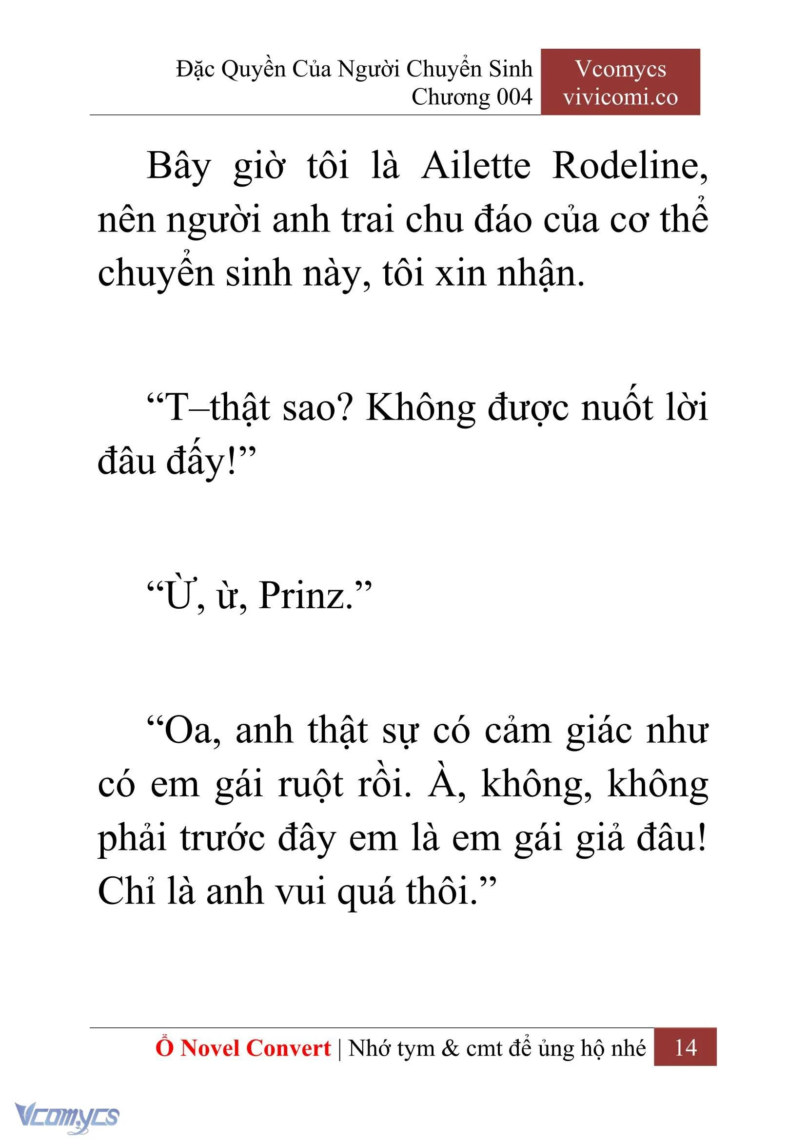 [Novel] Đặc Quyền Của Người Chuyển Sinh Chapter  4 - 16