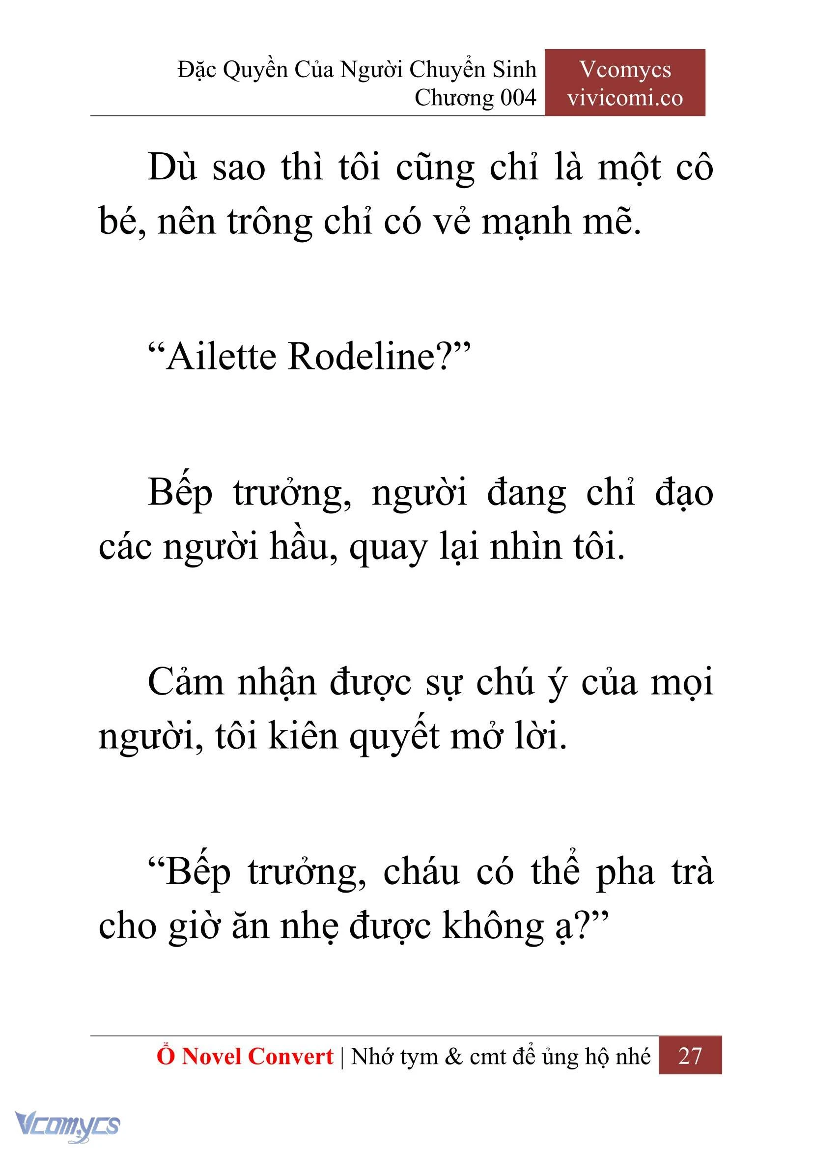 [Novel] Đặc Quyền Của Người Chuyển Sinh Chapter  4 - 29