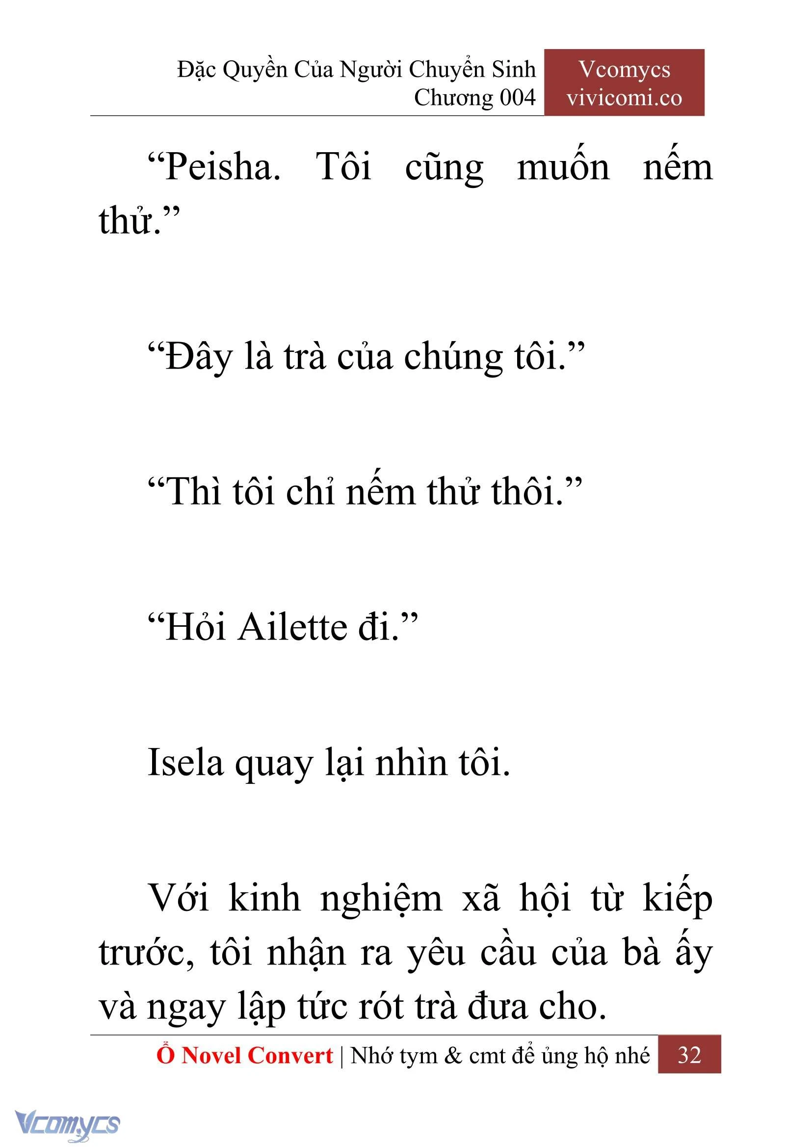 [Novel] Đặc Quyền Của Người Chuyển Sinh Chapter  4 - 34