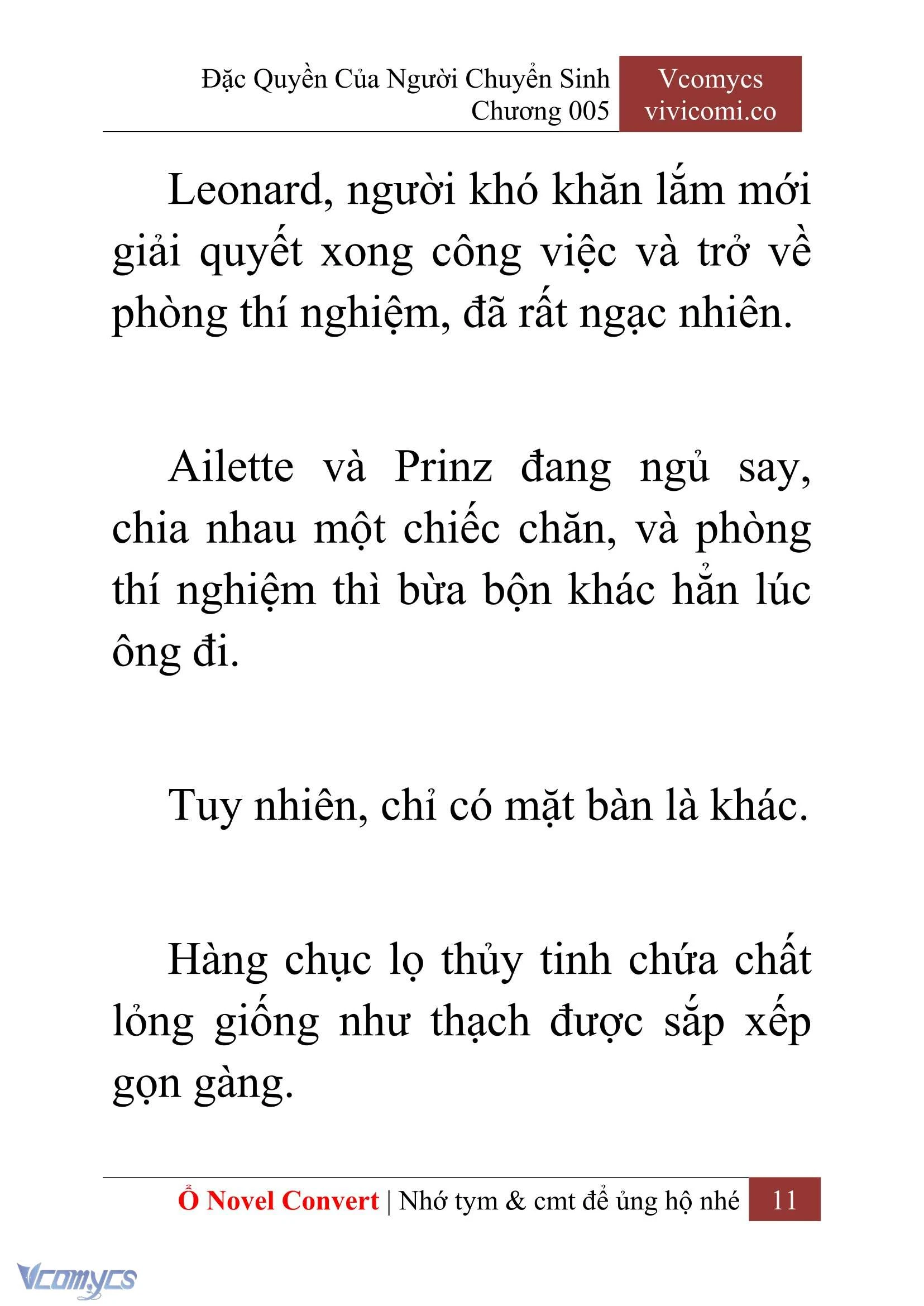 [Novel] Đặc Quyền Của Người Chuyển Sinh Chapter  5 - 13
