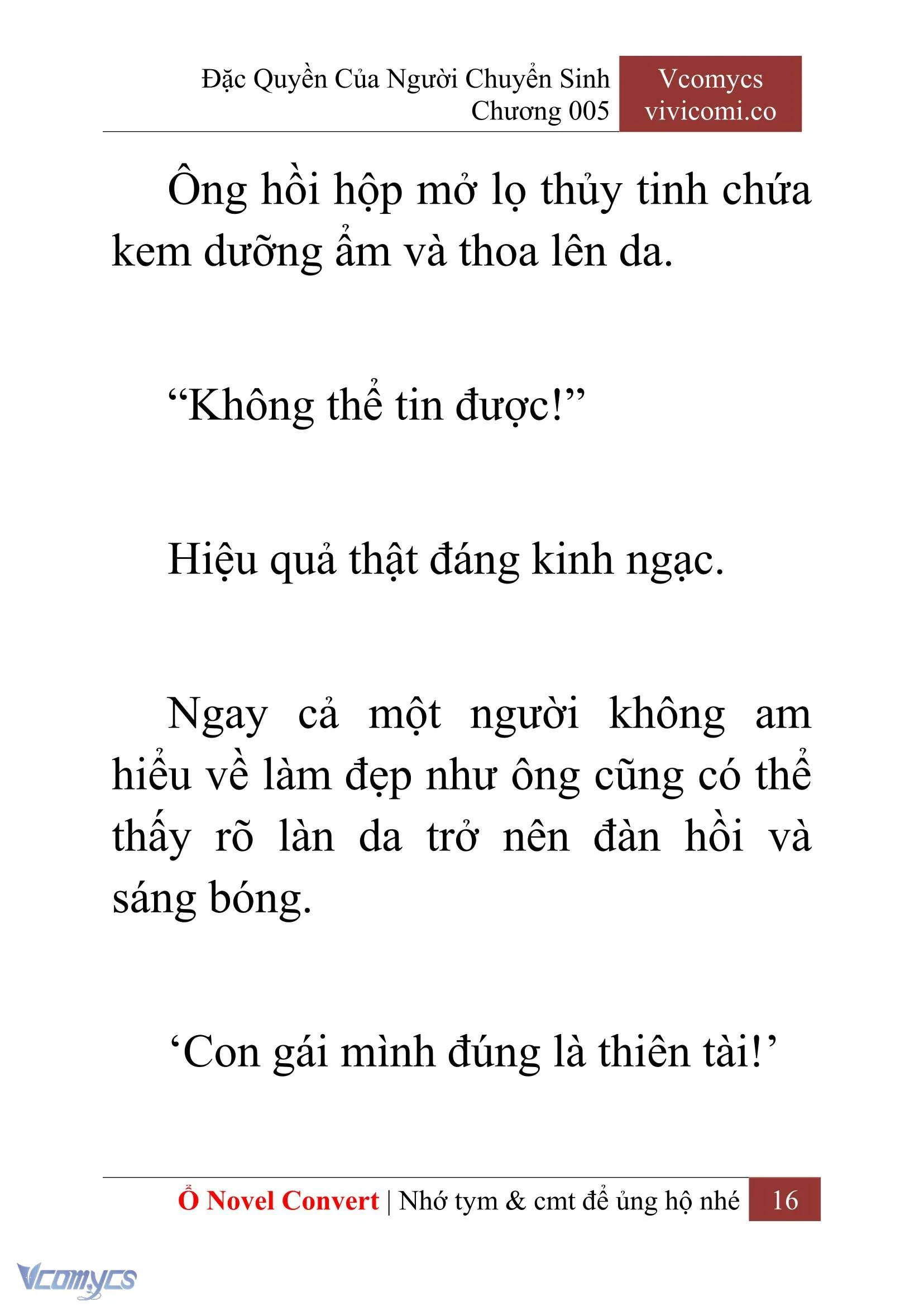 [Novel] Đặc Quyền Của Người Chuyển Sinh Chapter  5 - 18